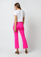 ANN MASHBURN Faye Flare Cropped Pant - Fluorescent Pink