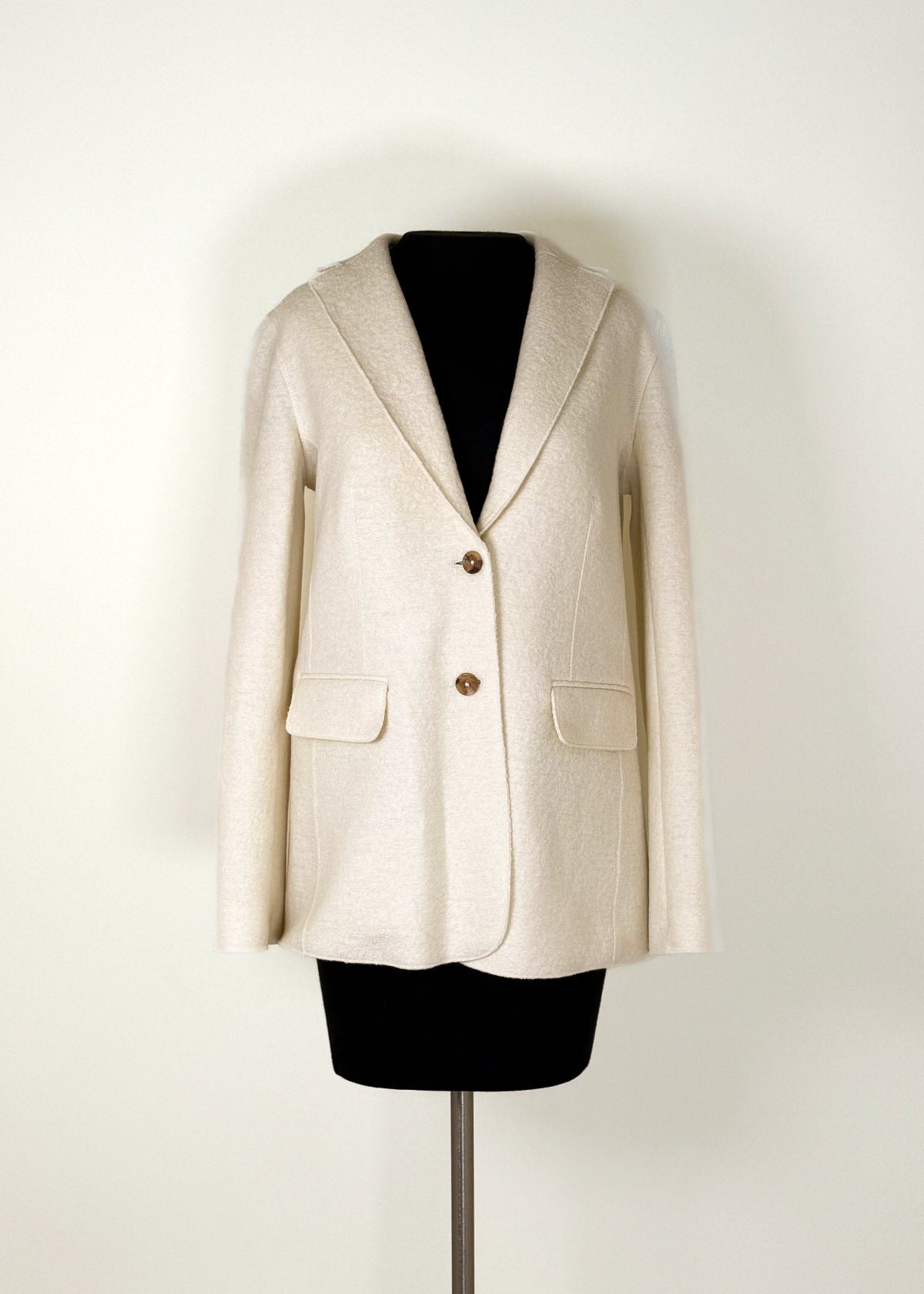 ANN MASHBURN Palmer Balzer - Ivory Boiled Wool