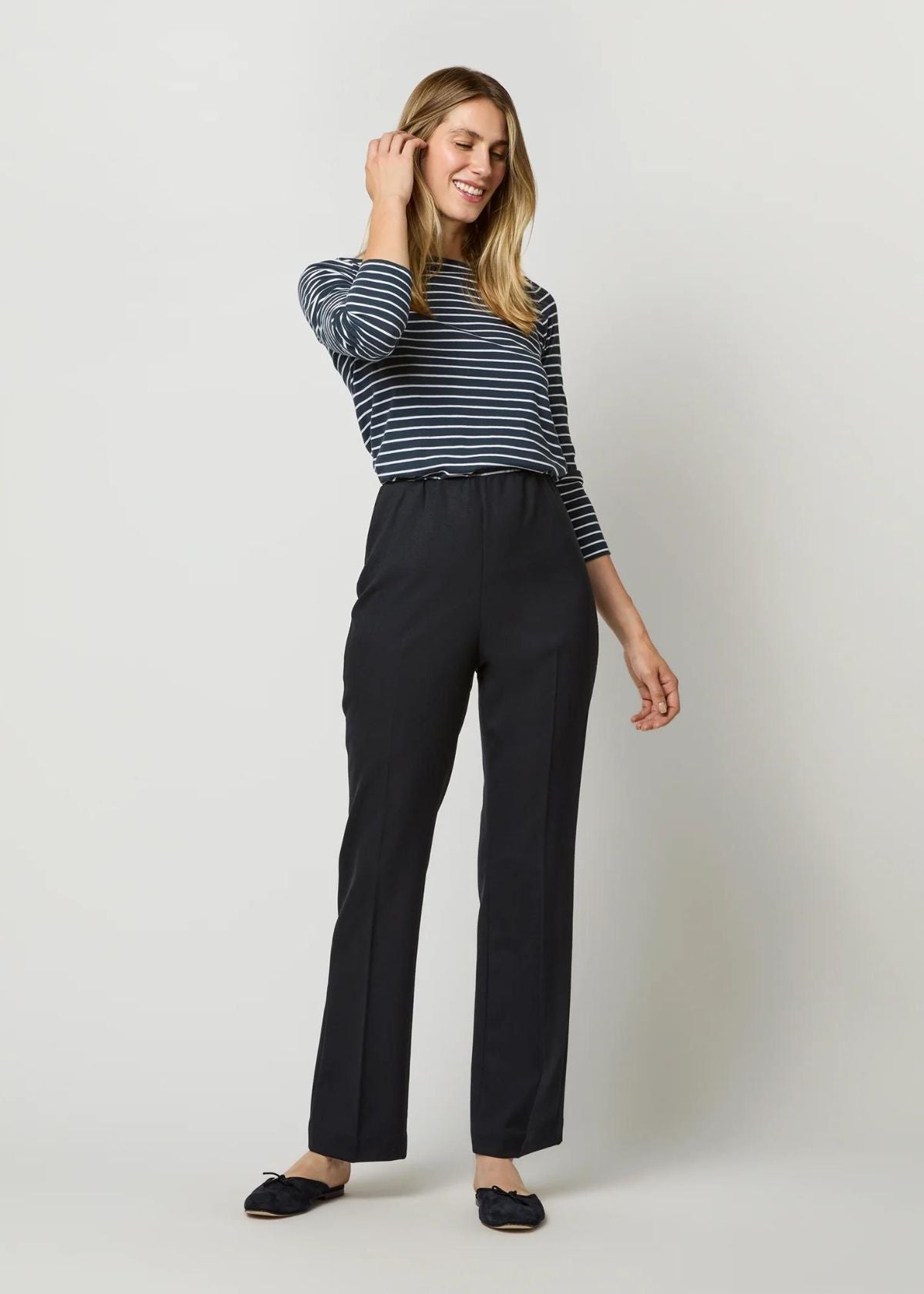 ANN MASHBURN Alice Pant - Ink Tropical Wool