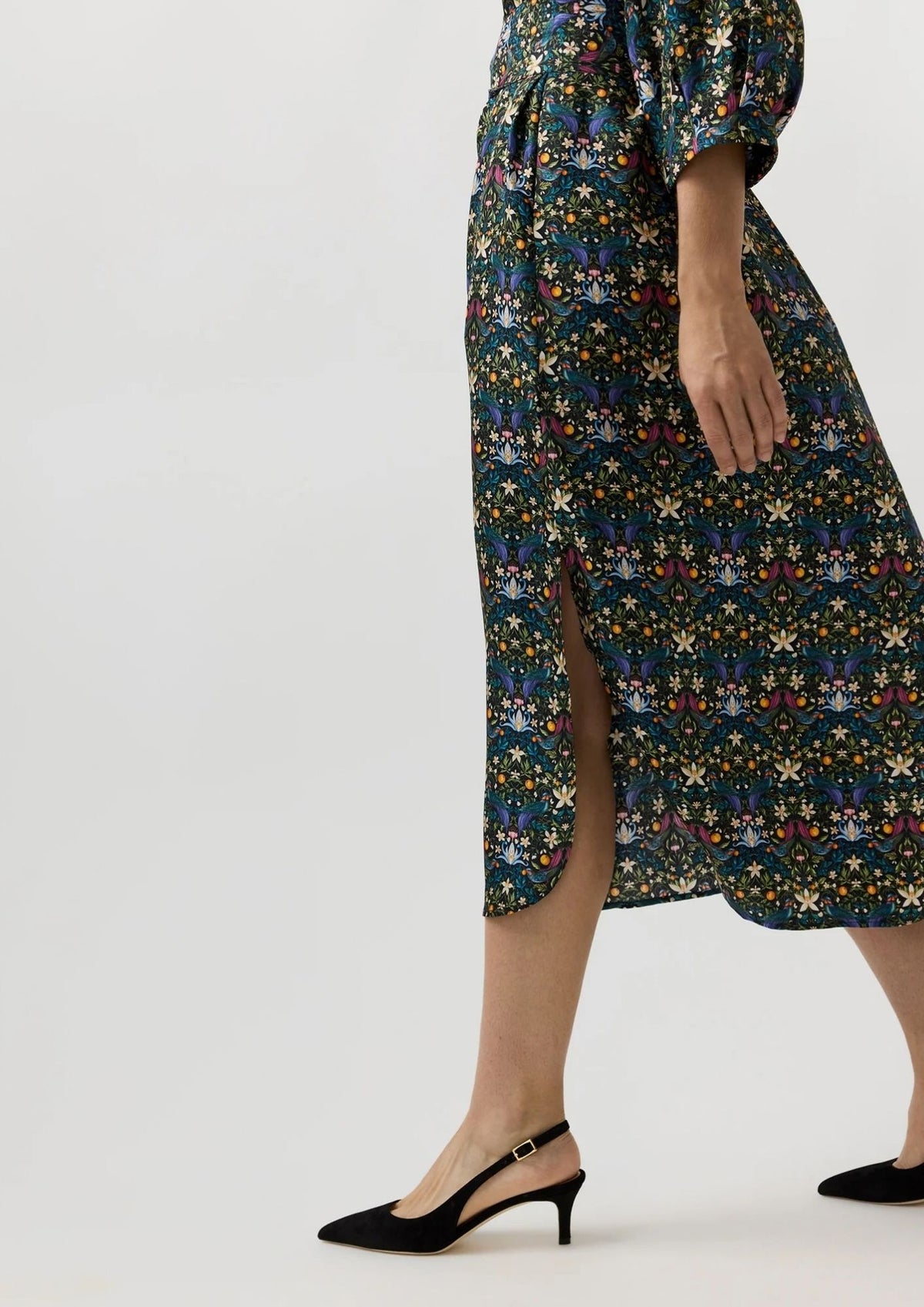 ANN MASHBURN Tessa Dress - Forbidden Fruit Liberty Fabric Silk Twill