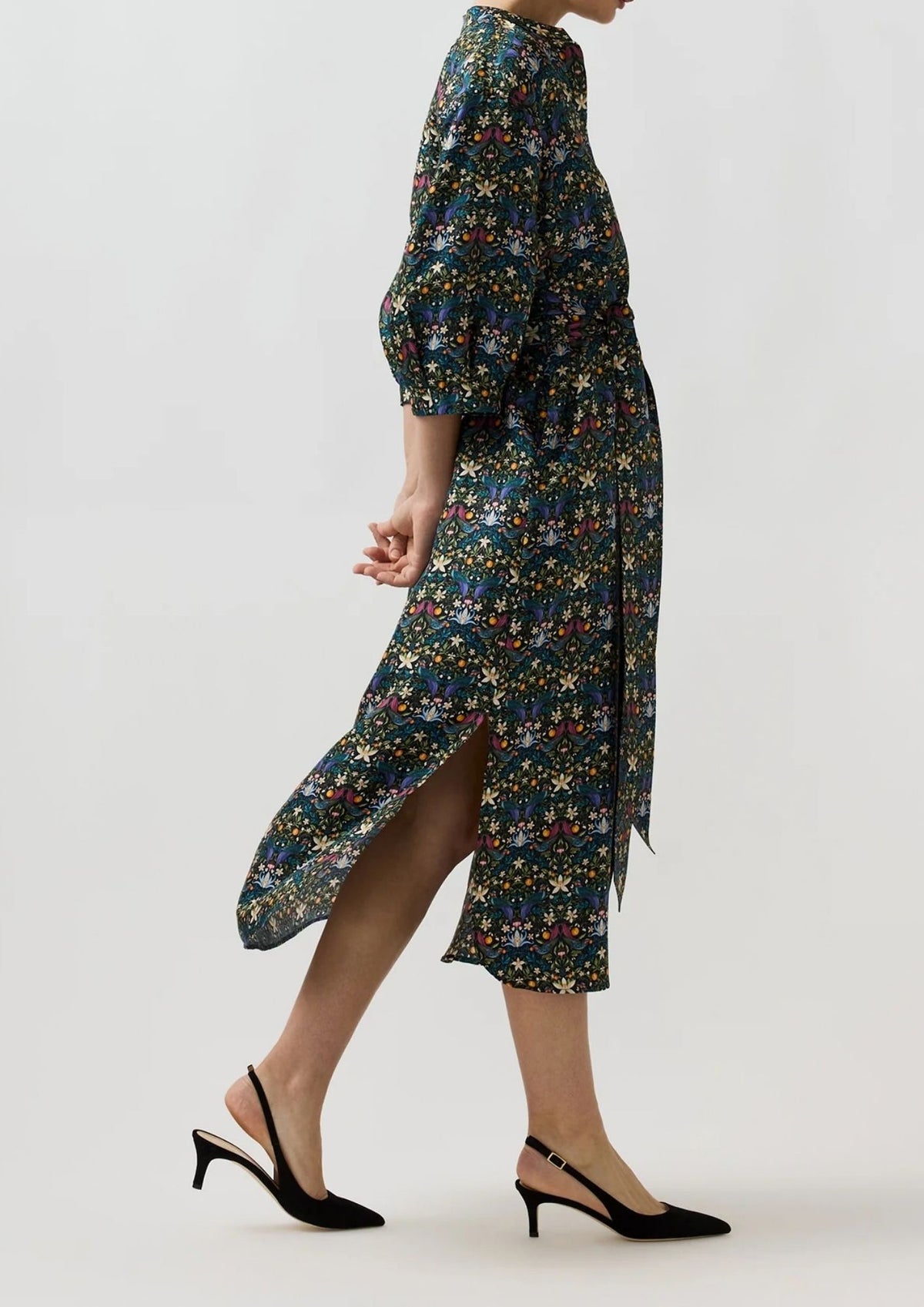ANN MASHBURN Tessa Dress - Forbidden Fruit Liberty Fabric Silk Twill