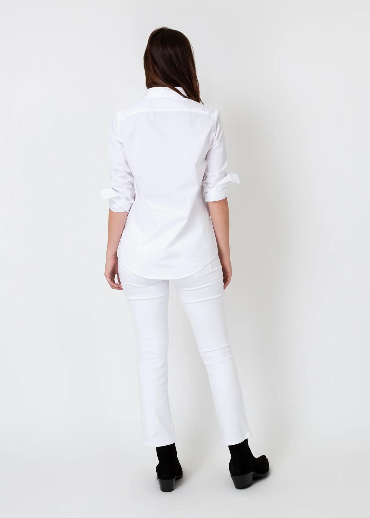 ANN MASHBURN Tomboy Popover Top - White Poplin