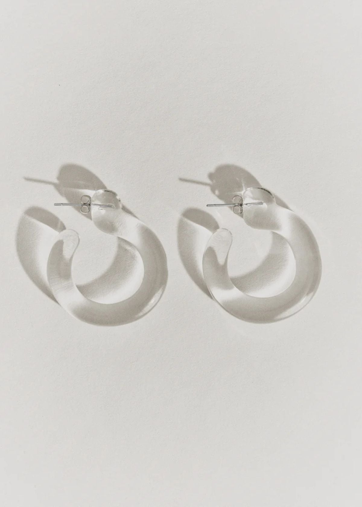 ANNIKA INEZ Large Glassy Hoop Earring