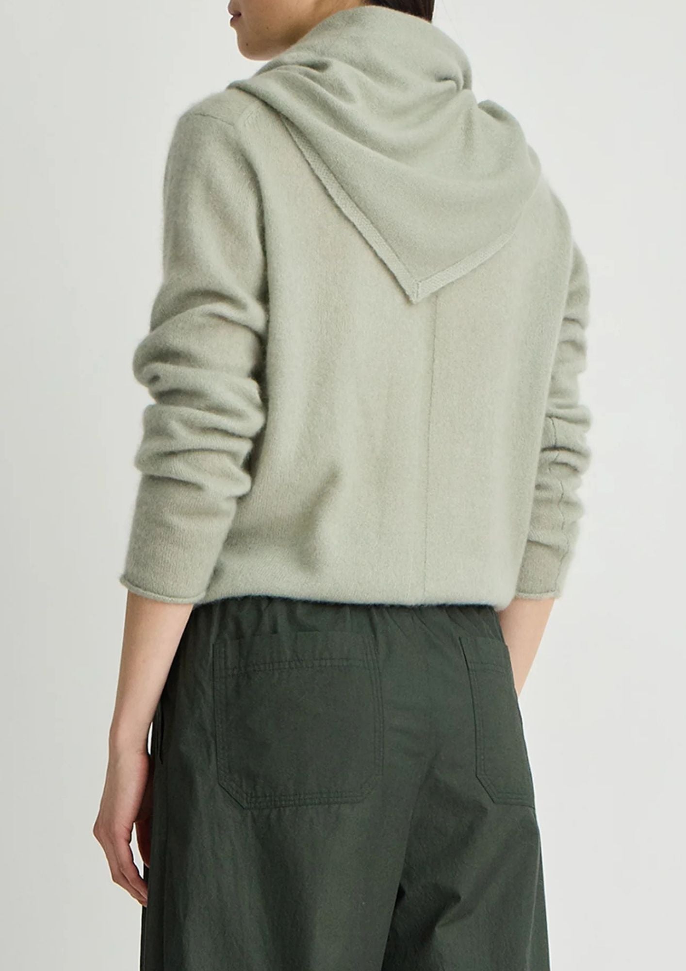APIECE APART Softest Tissue Scarf Tie Sweater - Seafoam