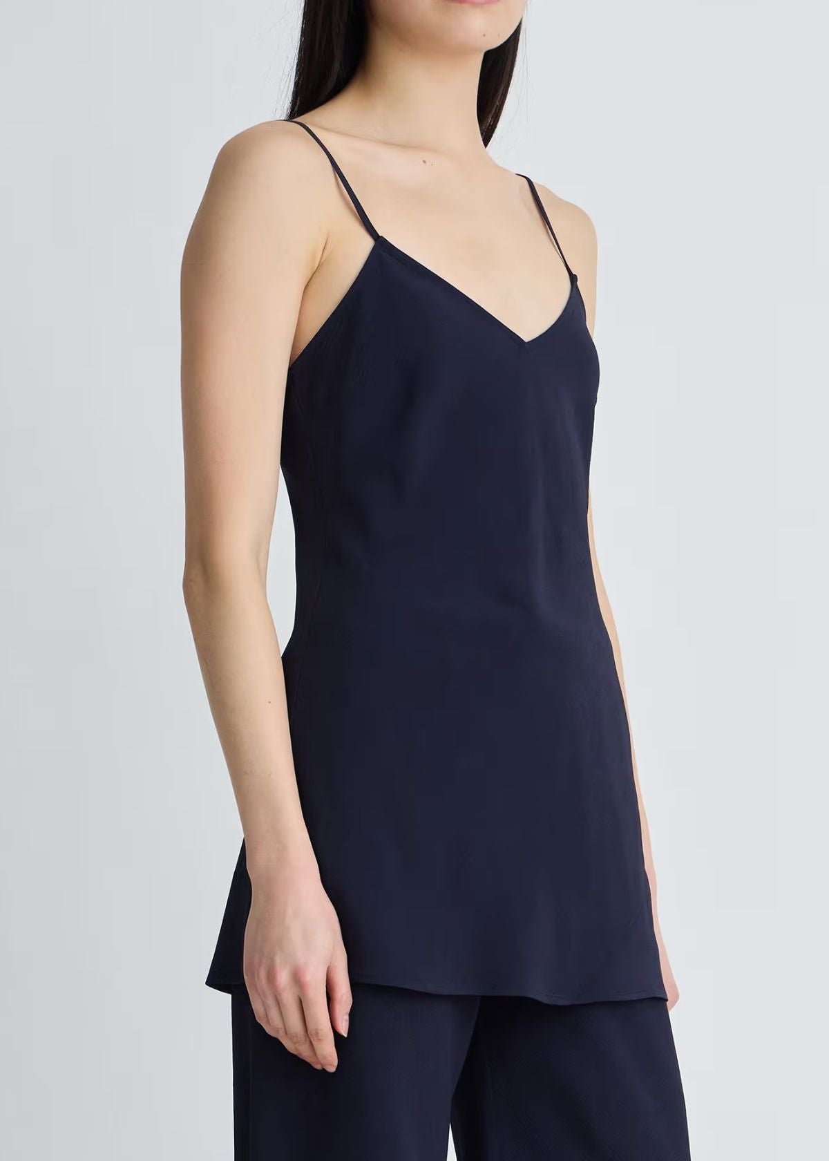 APIECE APART Evi Spaghetti Strap Tunic Top - Midnight