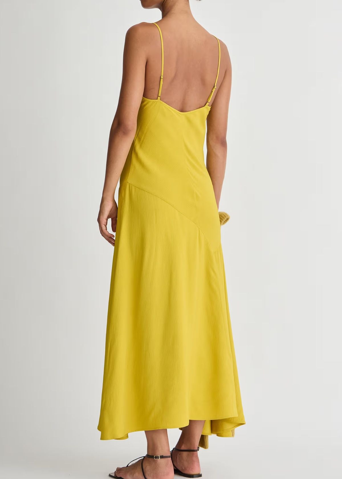 APIECE APART Kasimira Bias Cut Slip Dress - Goldenrod