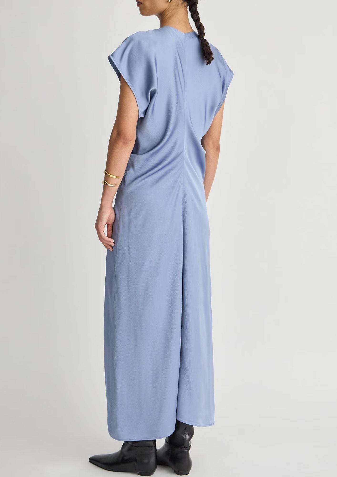 APIECE APART Monde Drape Bias Maxi Dress - Moonstone