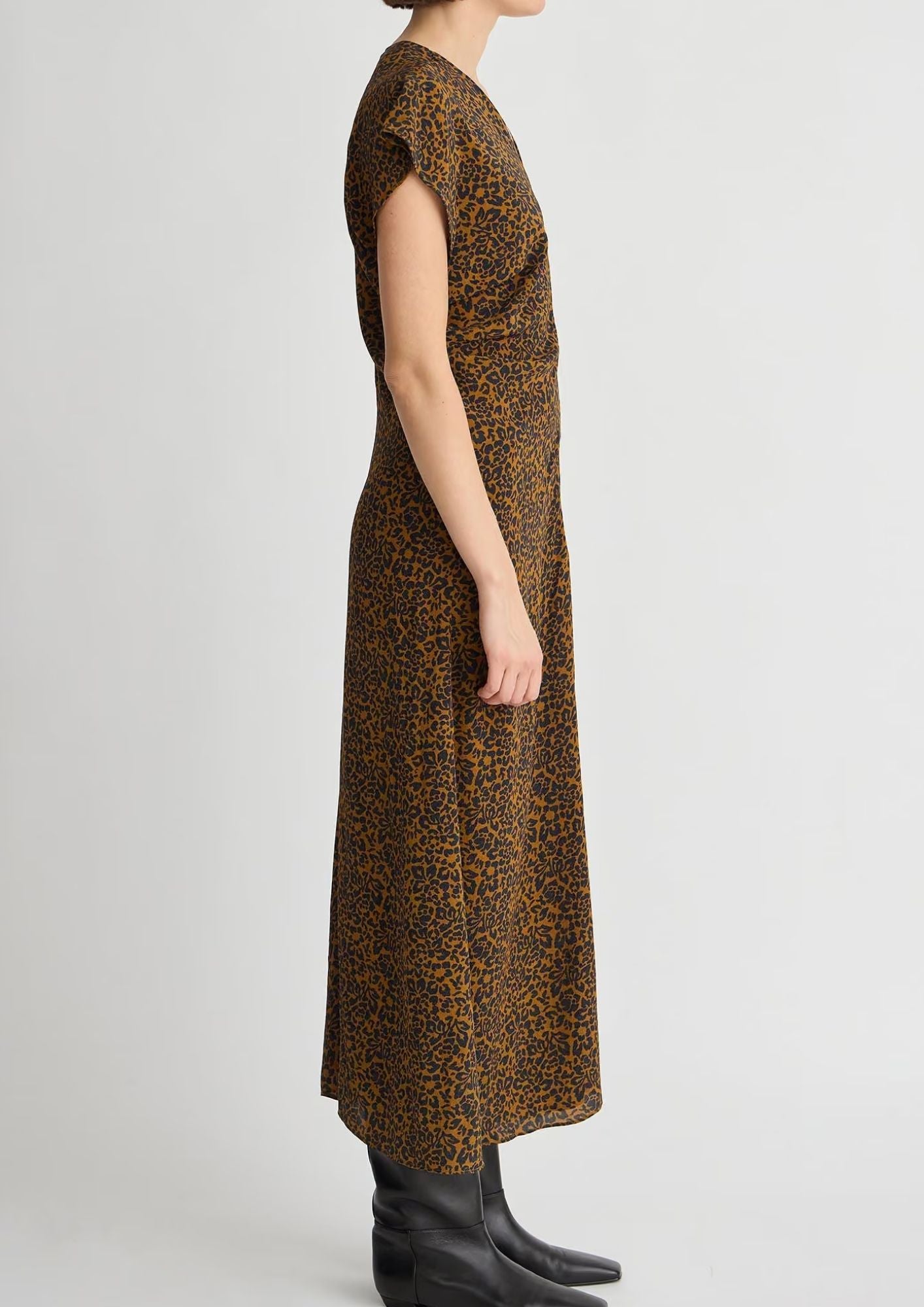APIECE APART Monde Silky Bias Maxi Dress - Leo Floral Midnight