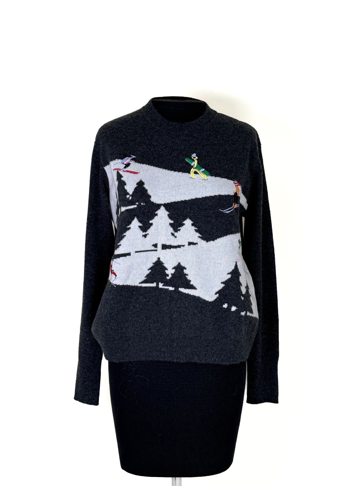 AUTUMN CASHMERE Snowscape Sweater - Pepper Combo