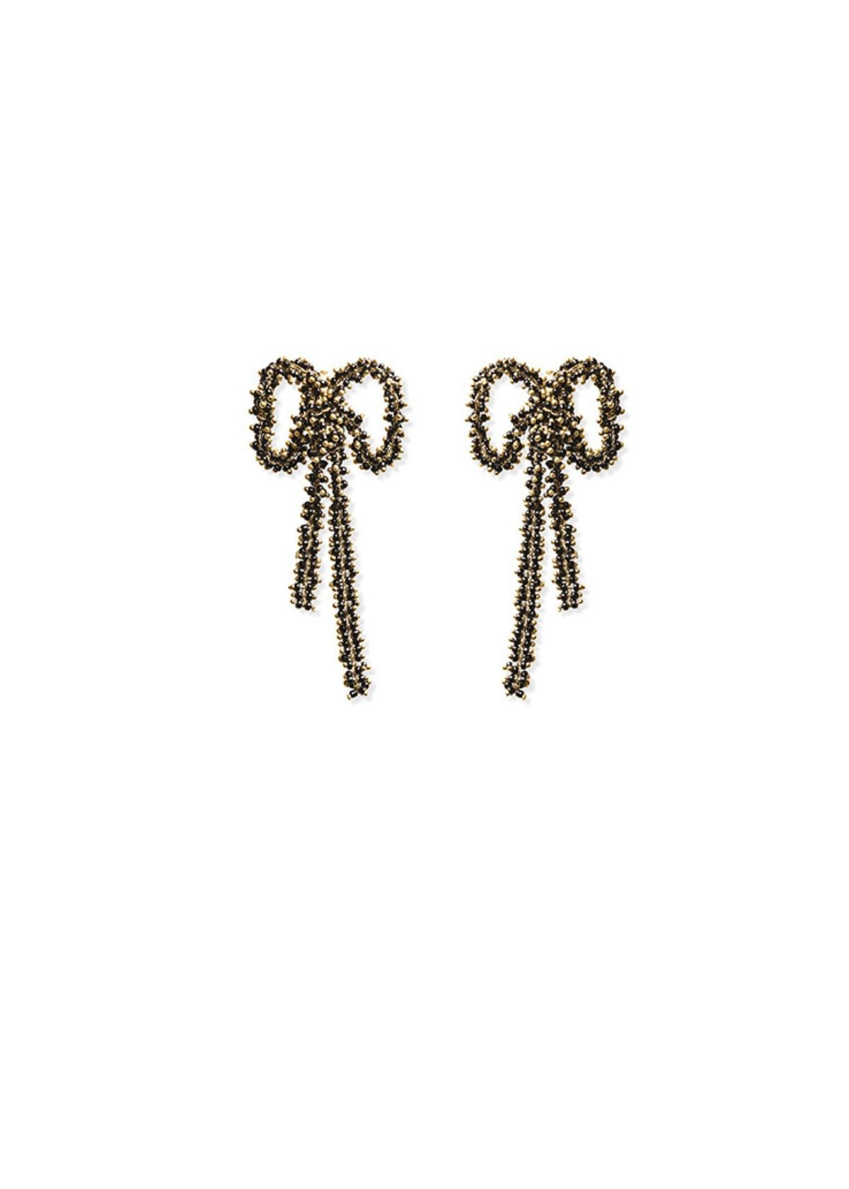 BEATRIZ PALACIOS Black Bow Earring