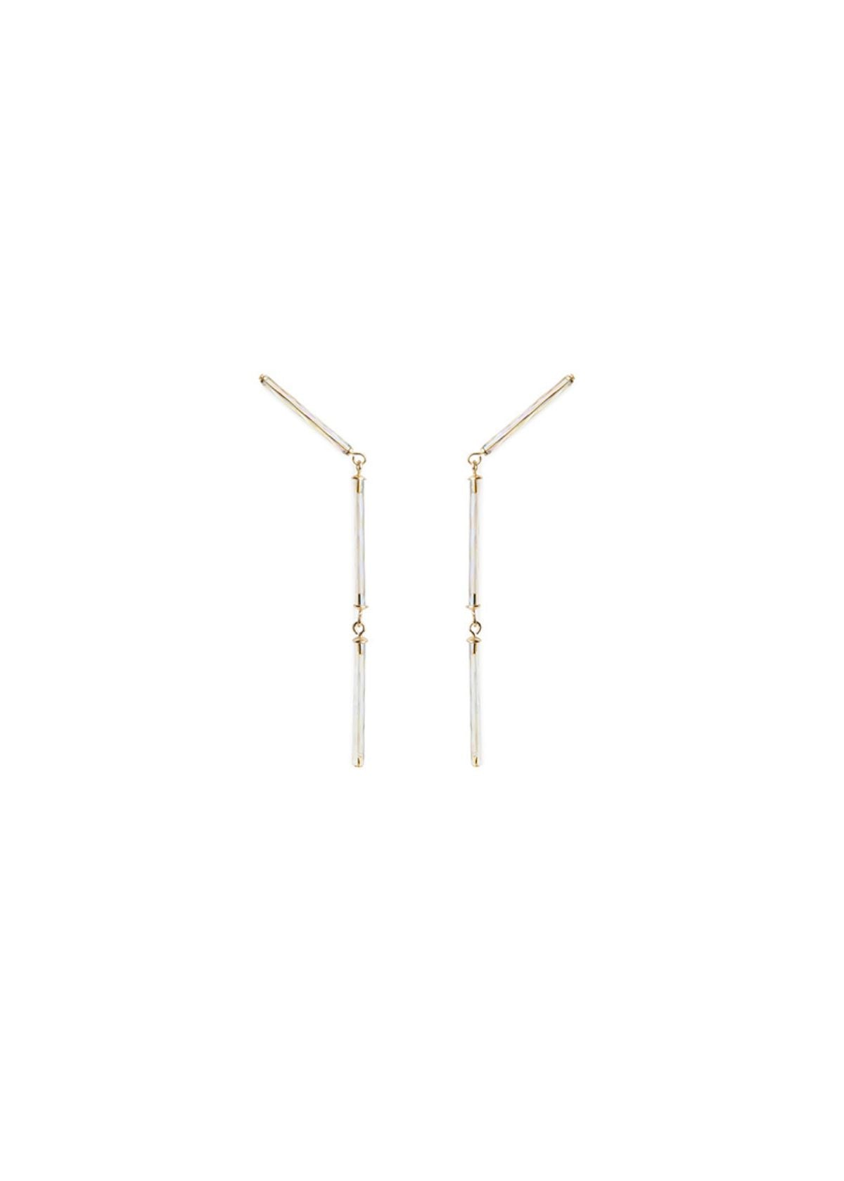 BEATRIZ PALACIOS Long Iridescent Earring