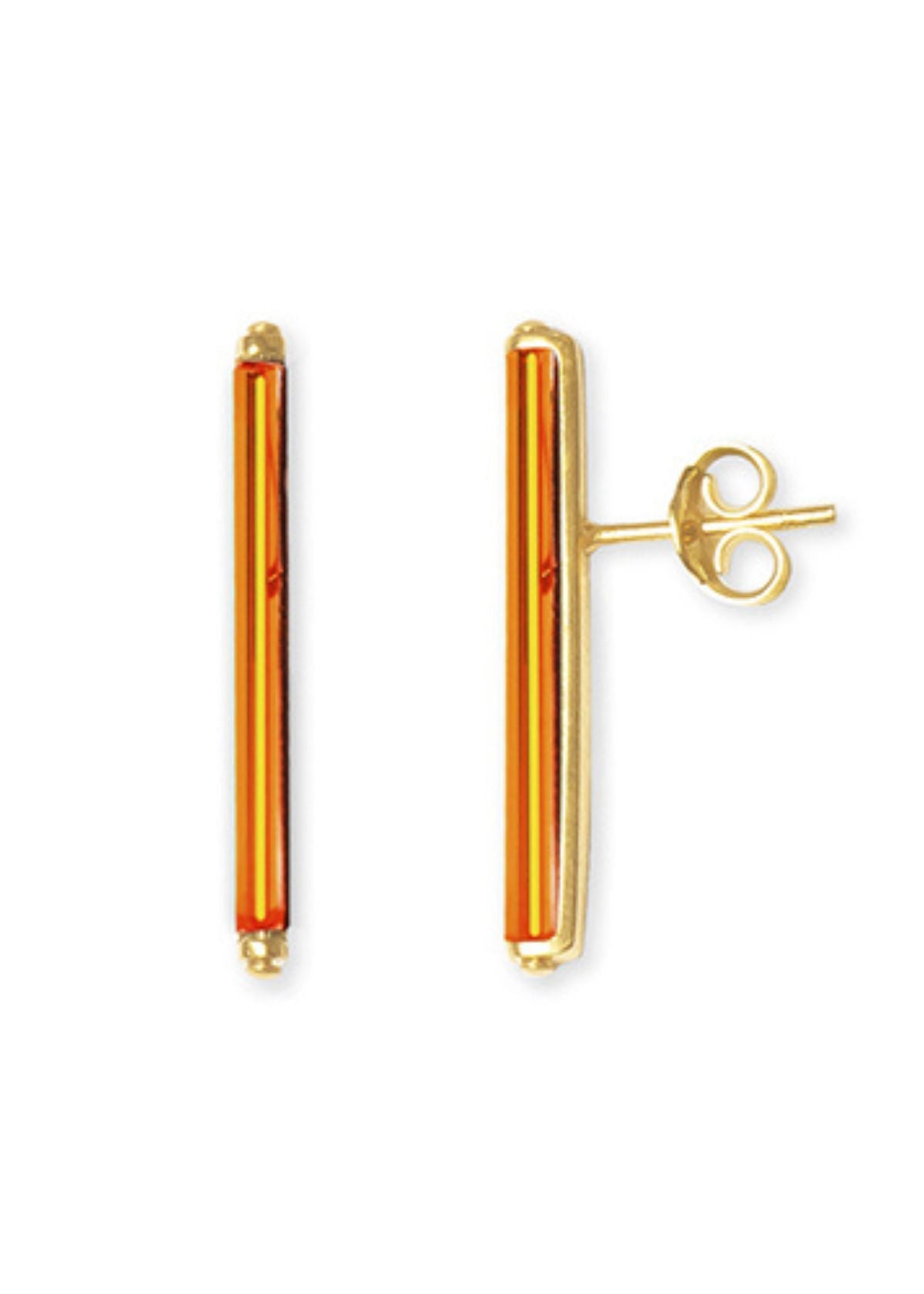 BEATRIZ PALACIOS Neon Orange Short Earring