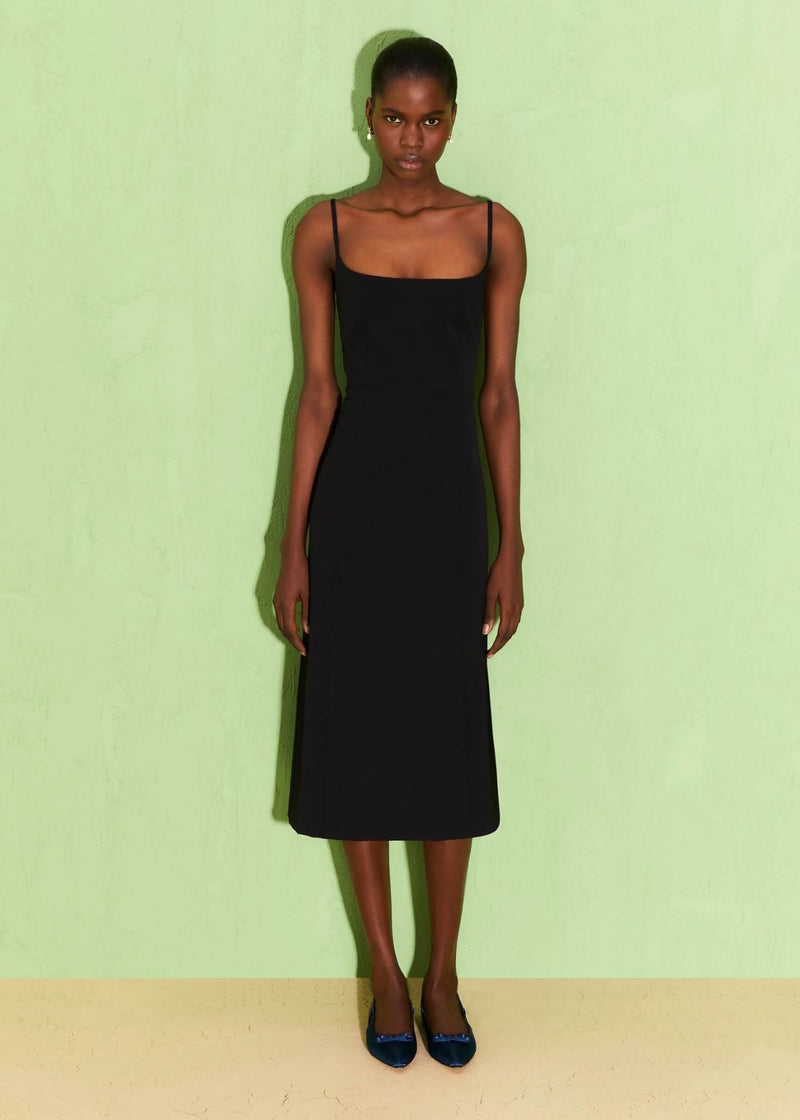 BEATRICE B. Twill Midi Dress - Black