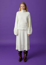 BEATRICE B. Wool Knit Skirt - Off White