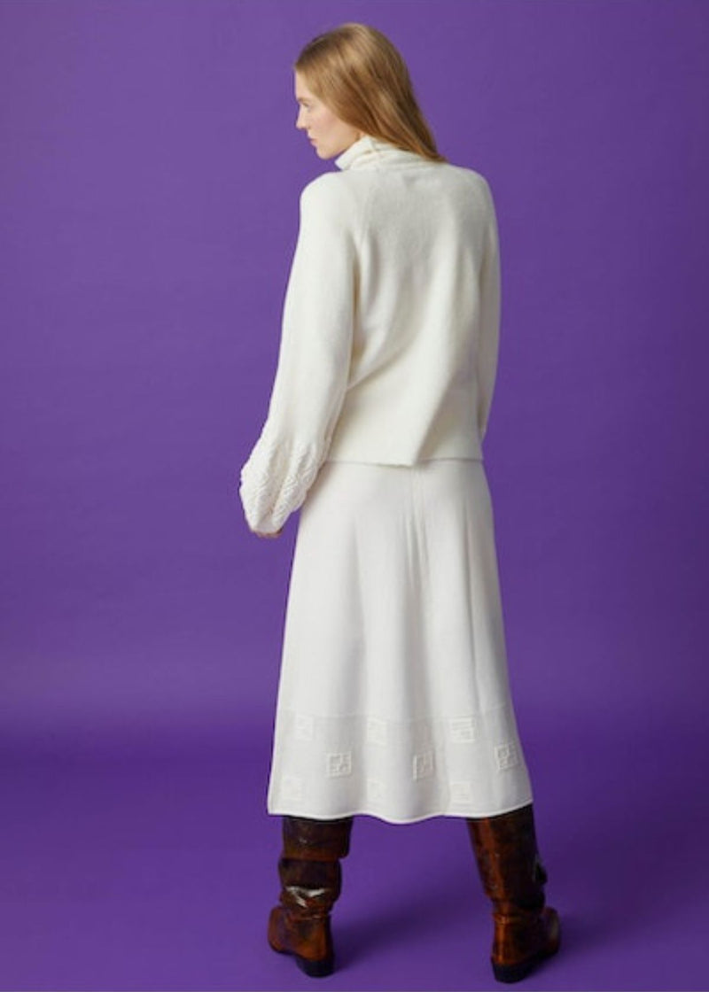 BEATRICE B. Wool Knit Skirt - Off White