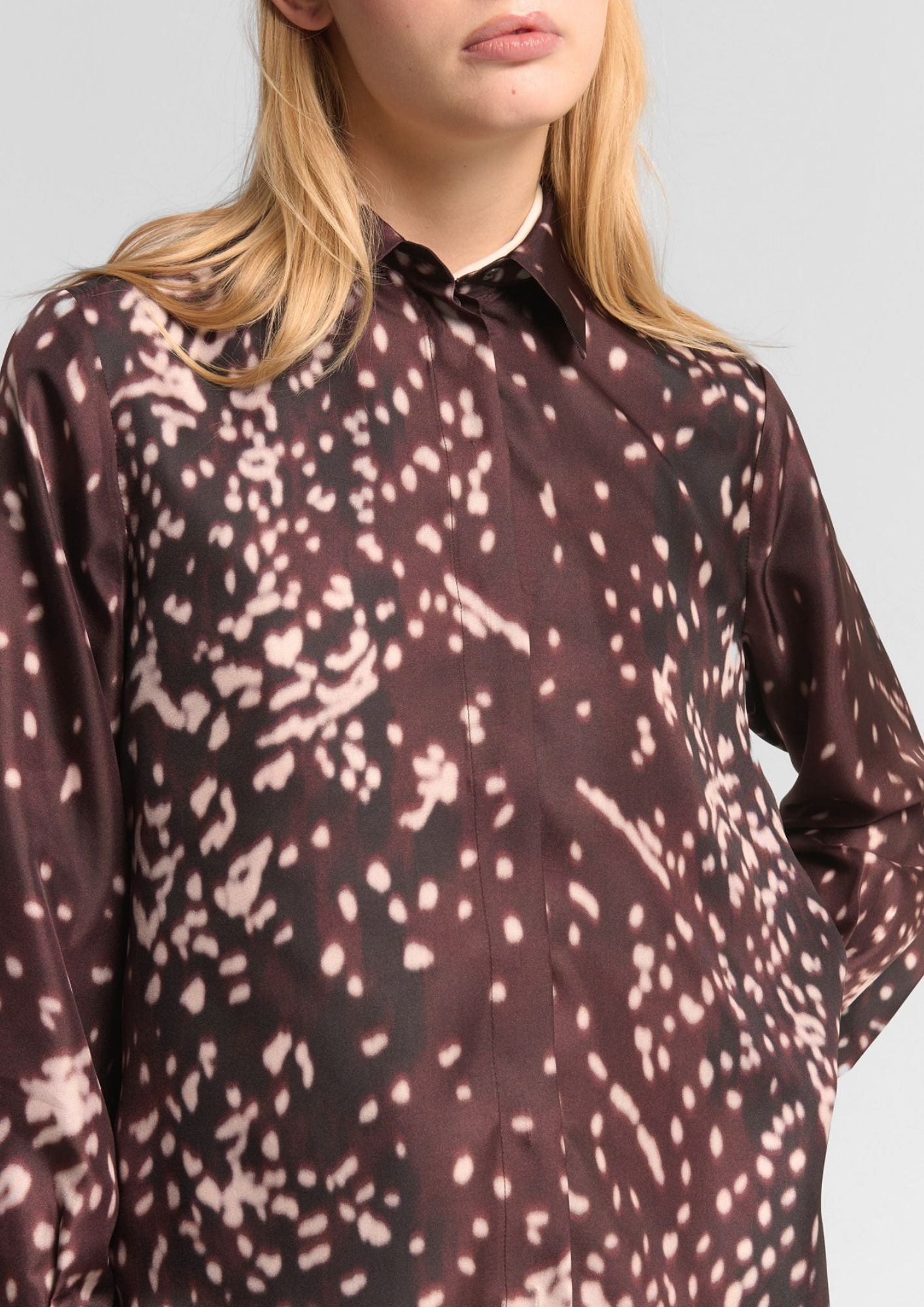 BEATRICE B. Twin Cuff Top - Merlot Multi