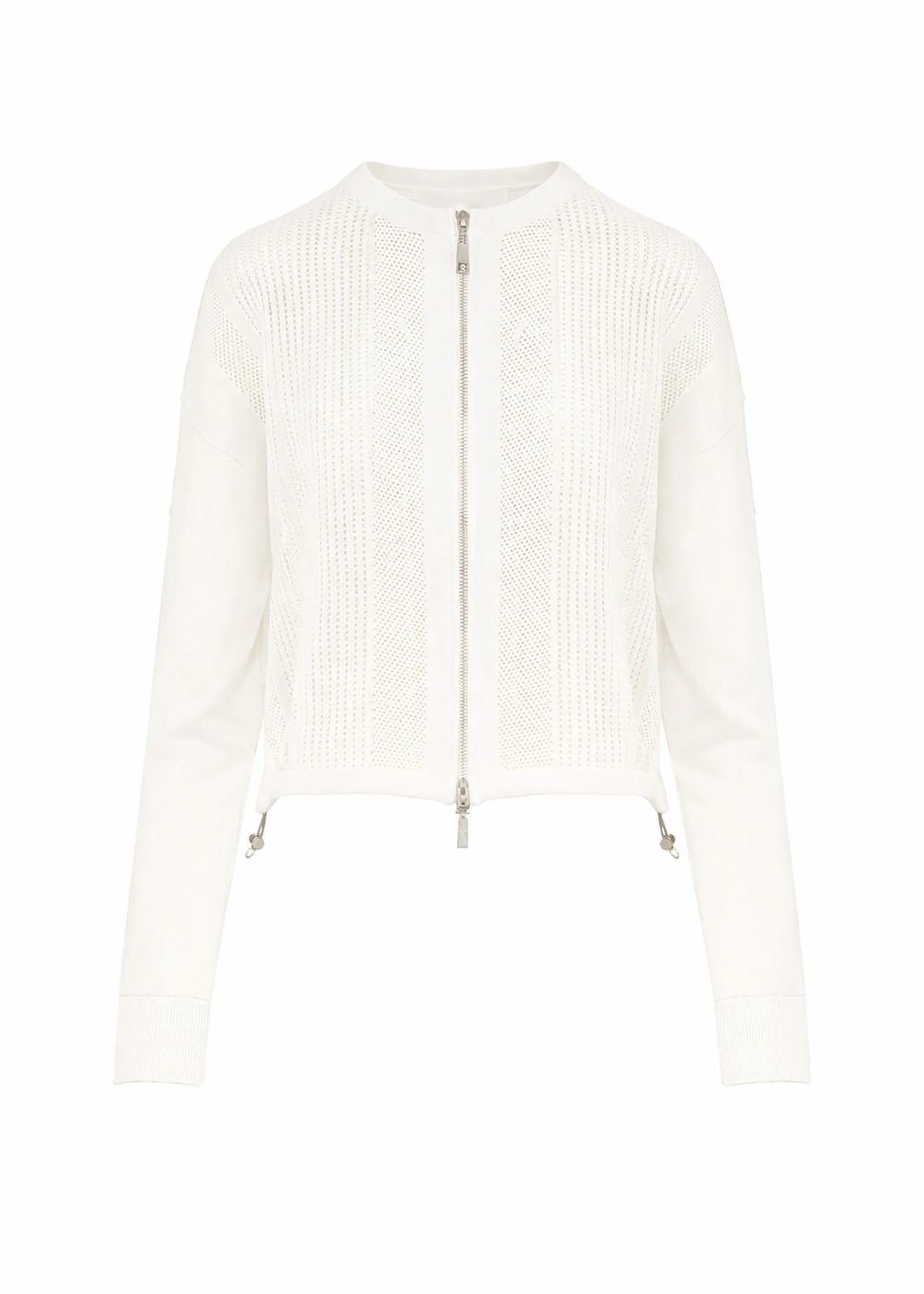 BEATRICE B. Knit Zip-Up Jacket - White