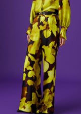 BEATRICE B. Long Silk Pant - Blurred Print