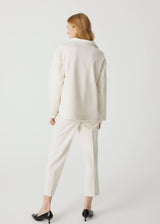 BEATRICE B. Off White Cropped Pant