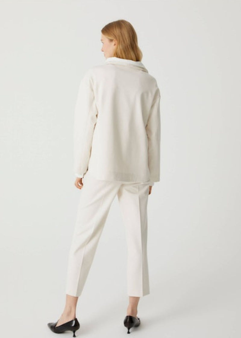 BEATRICE B. Off White Cropped Pant