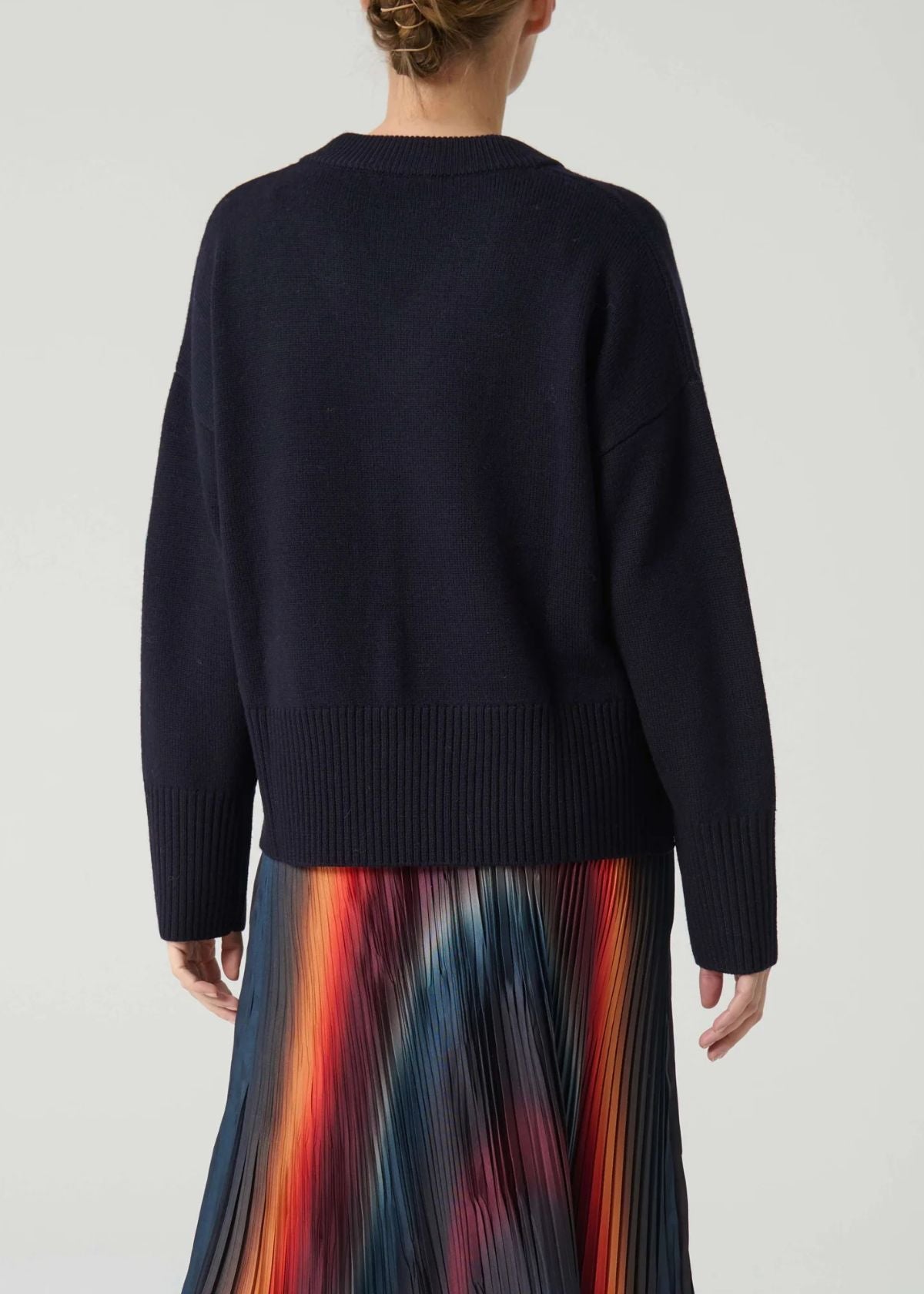 BEATRICE B. Needle Flower Sweater - Dark Sapphire