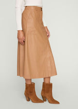BROCHU WALKER Mica Vegan Leather Skirt - Dunes