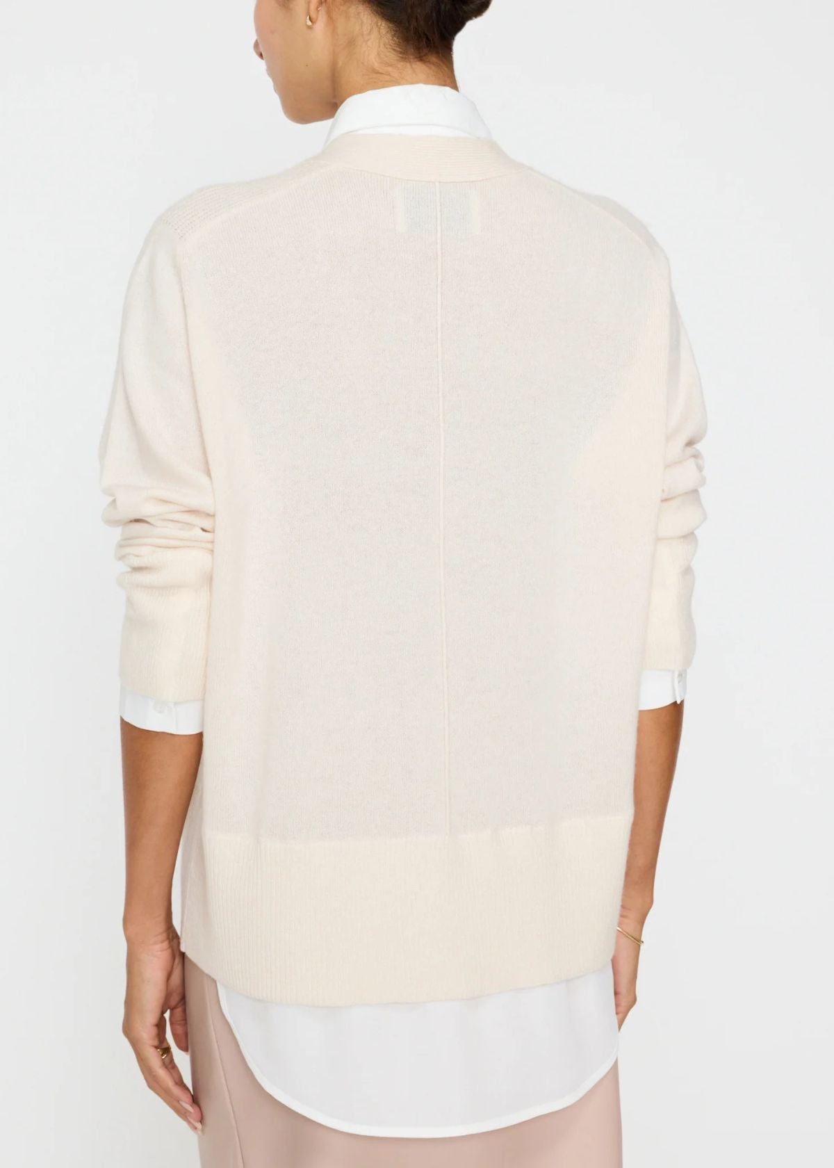 BROCHU WALKER Callie Layered Looker Cardigan - Almond