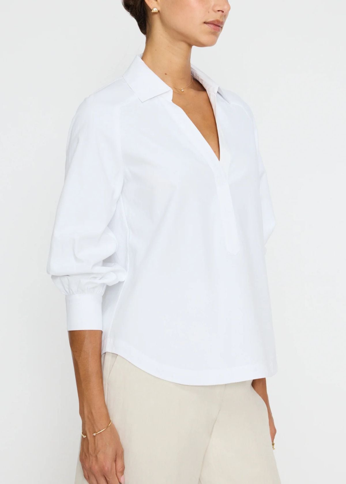 BROCHU WALKER Emilia Top - Salt White