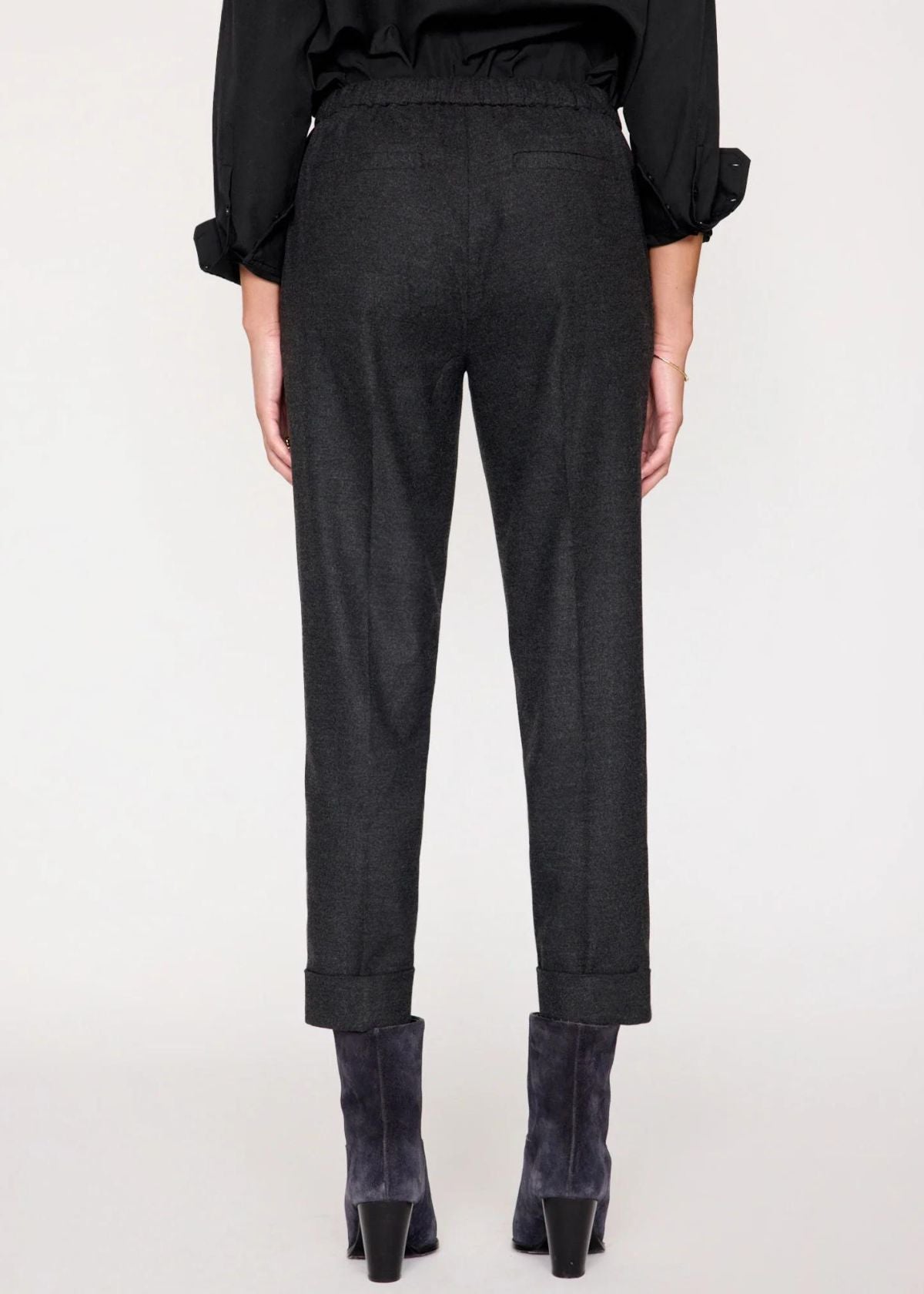 BROCHU WALKER Westport Brushed Pant - Dark Charcoal Melange