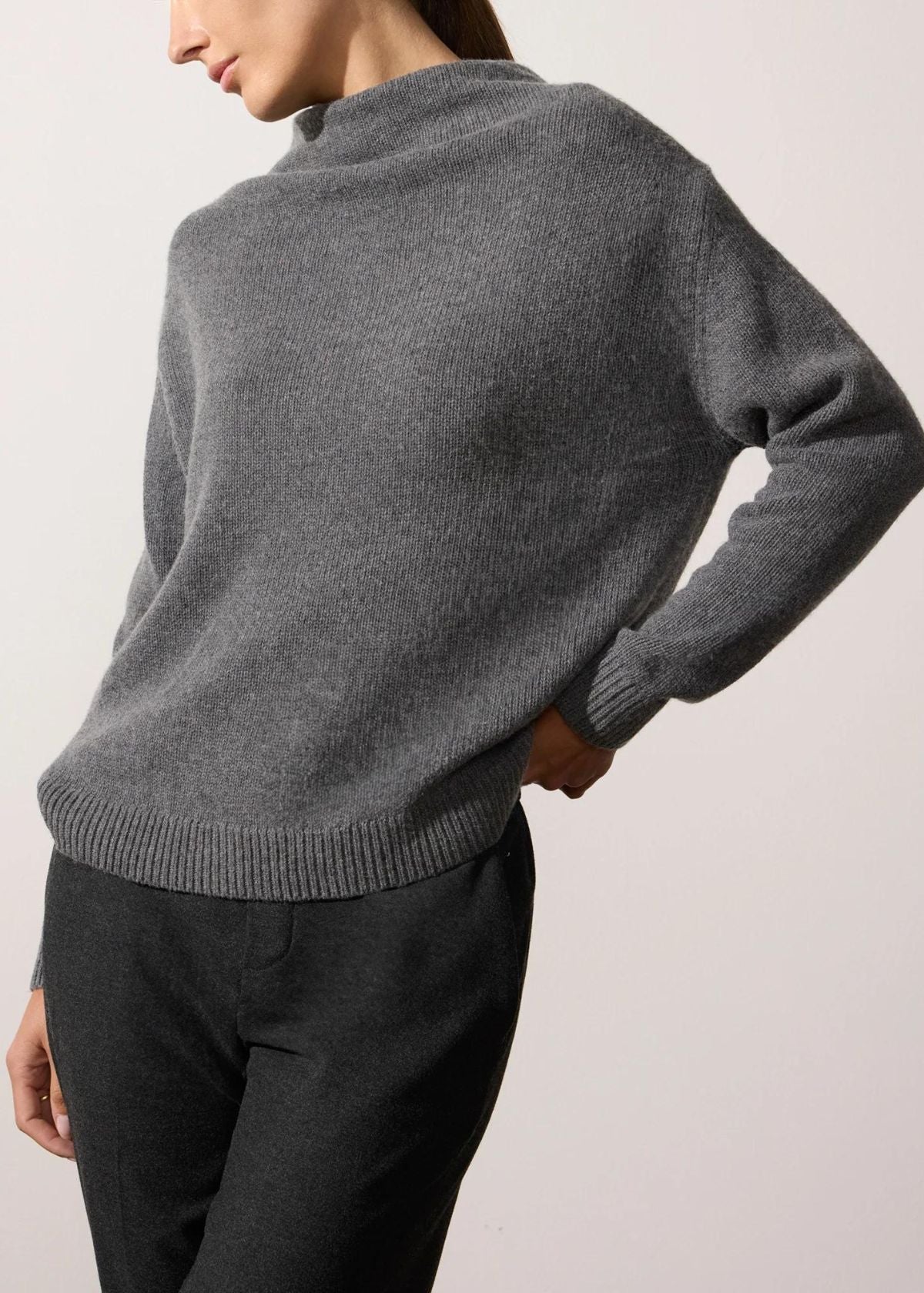 BROCHU WALKER Theo Pullover Sweater - Flint