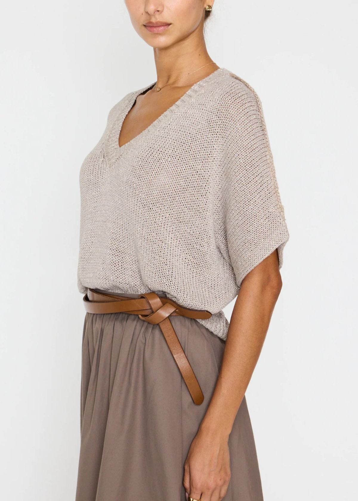 BROCHU WALKER Gaia Knit Top - Moonstone