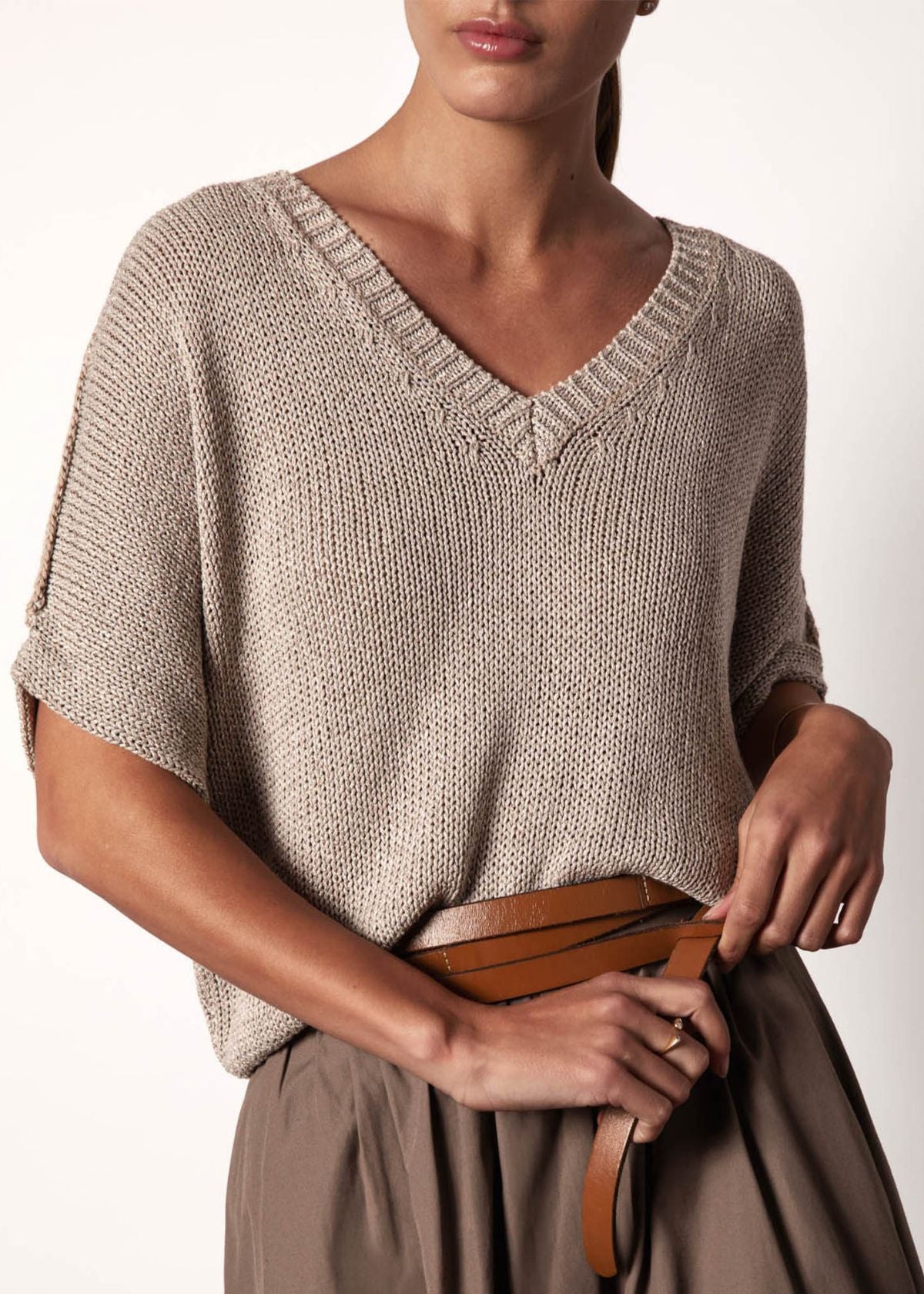 BROCHU WALKER Gaia Knit Top - Moonstone