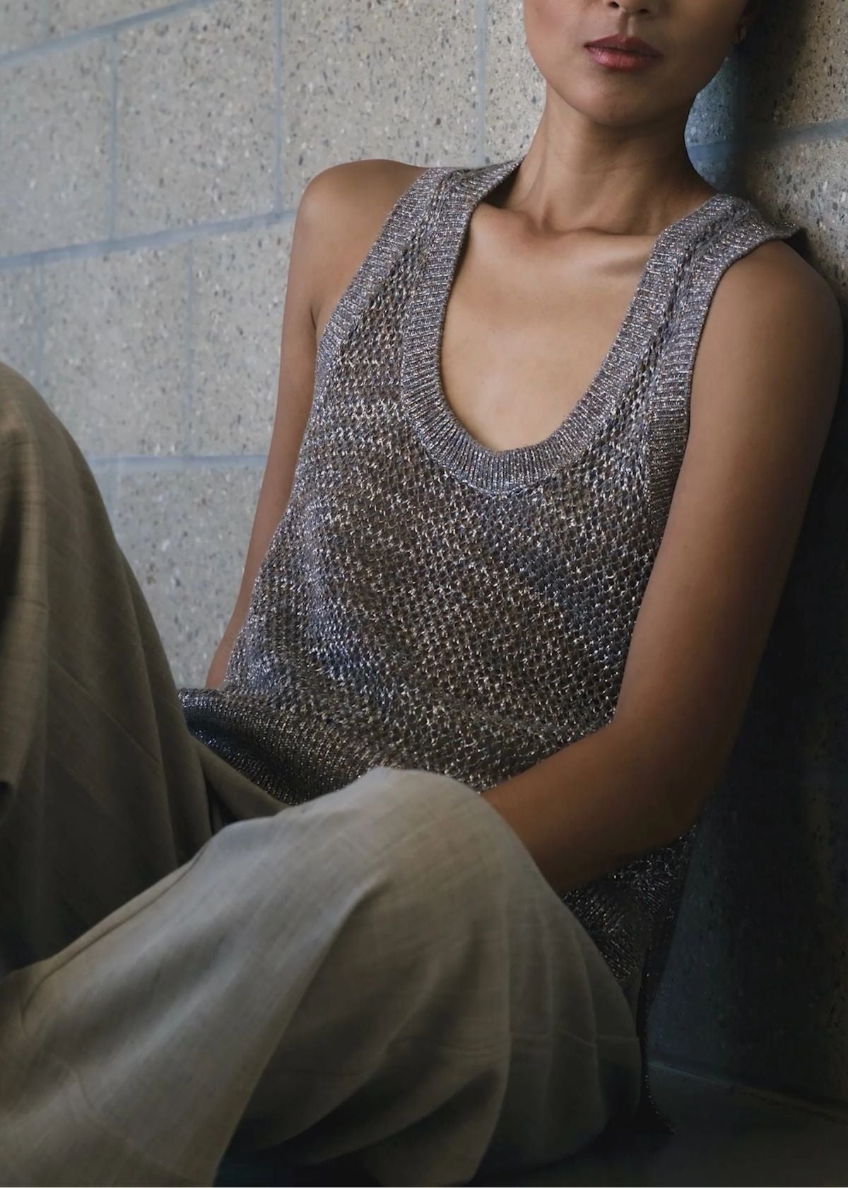 BROCHU WALKER Via Tank Top - Terra Metallic