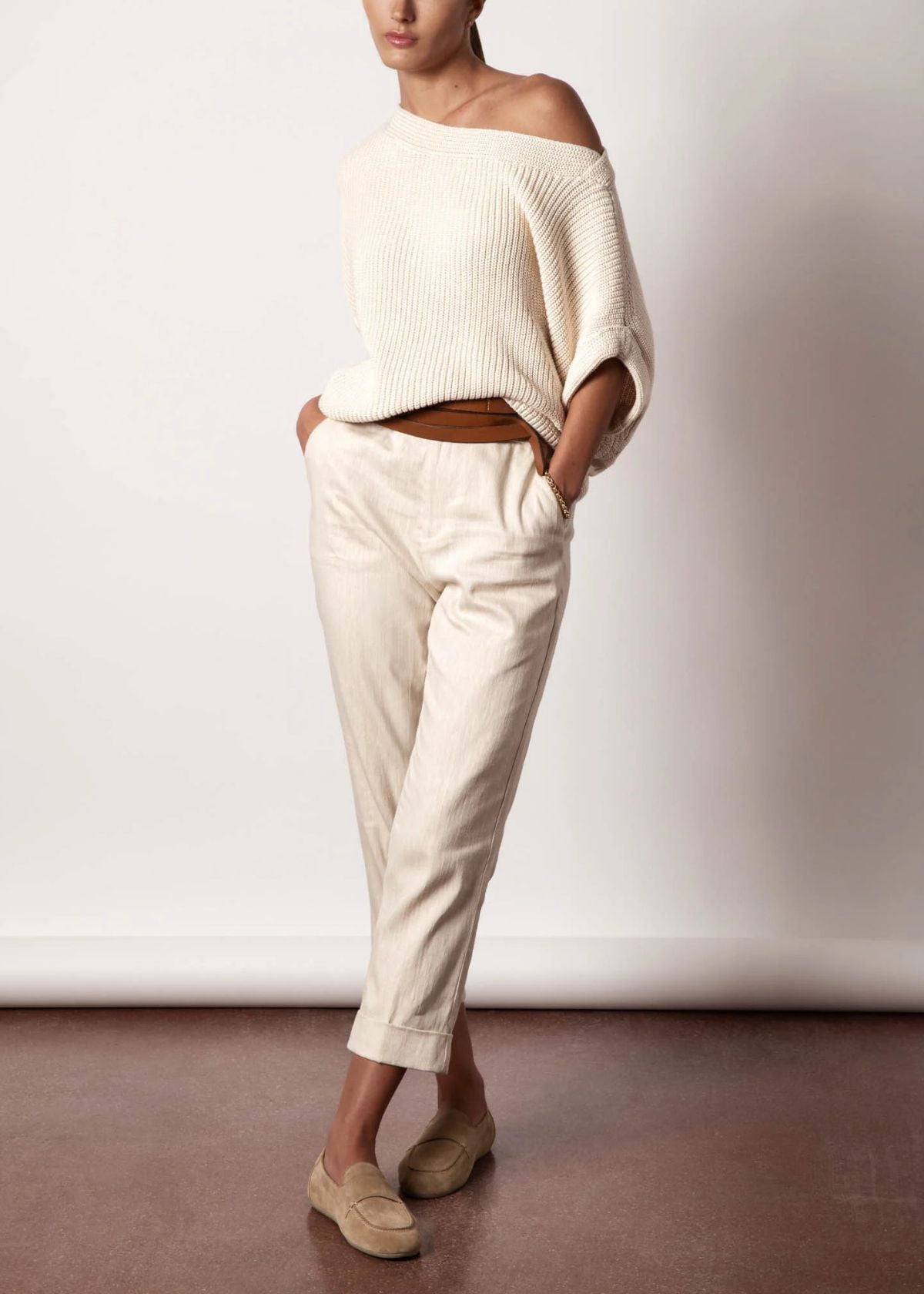 BROCHU WALKER Dree Sweater - Almond