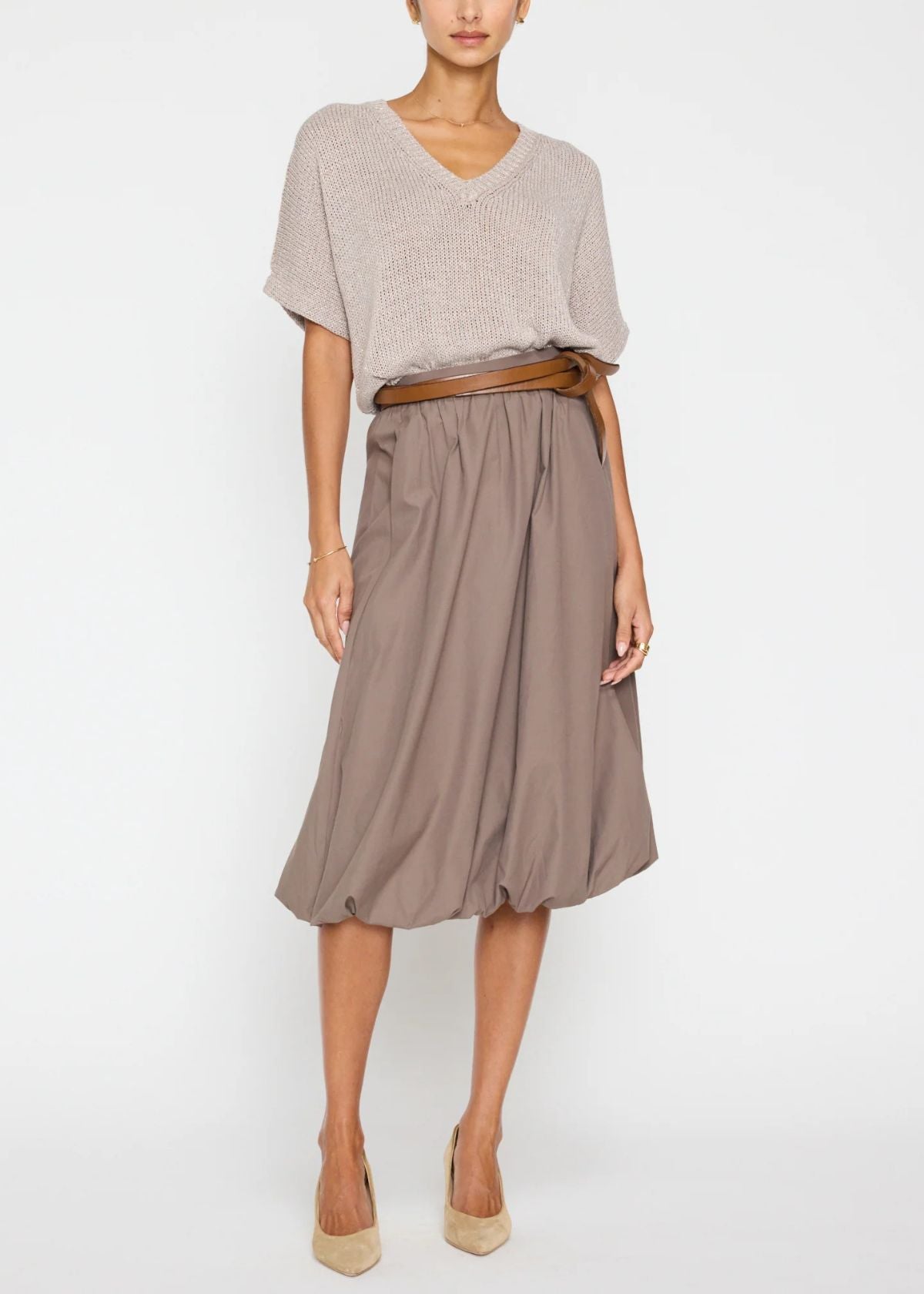 BROCHU WALKER Loti Bubble Skirt - Terra