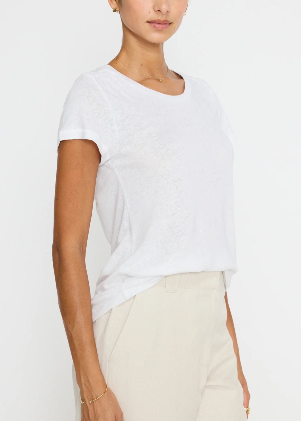 BROCHU WALKER Remy Tee Top - Salt White