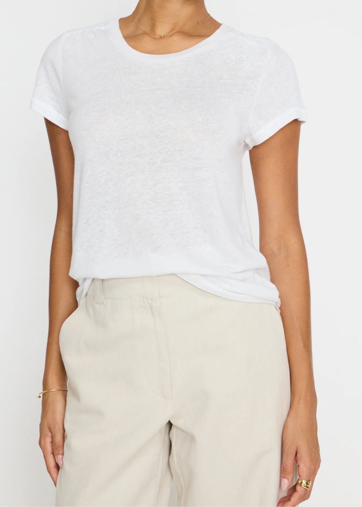 BROCHU WALKER Remy Tee Top - Salt White