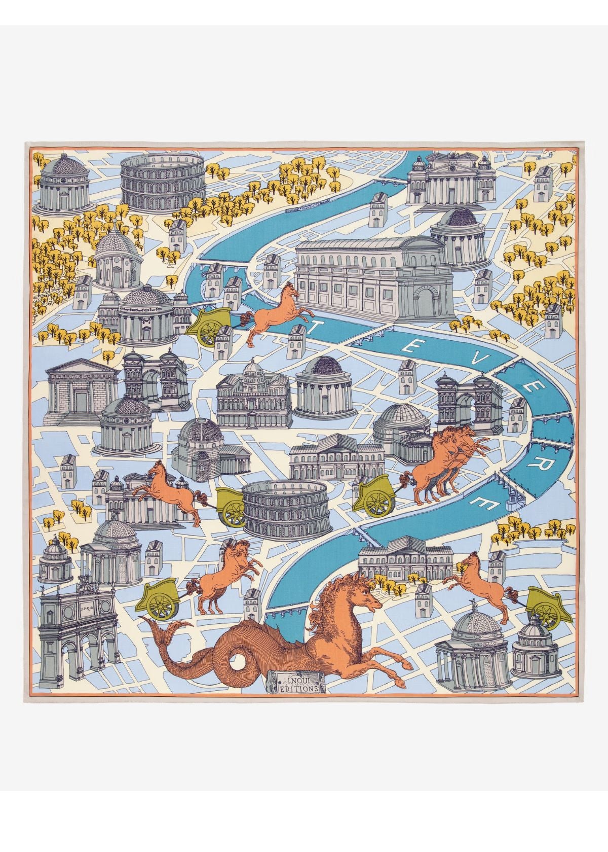 INOUI EDITIONS Square 100 Rome Scarf - Grey