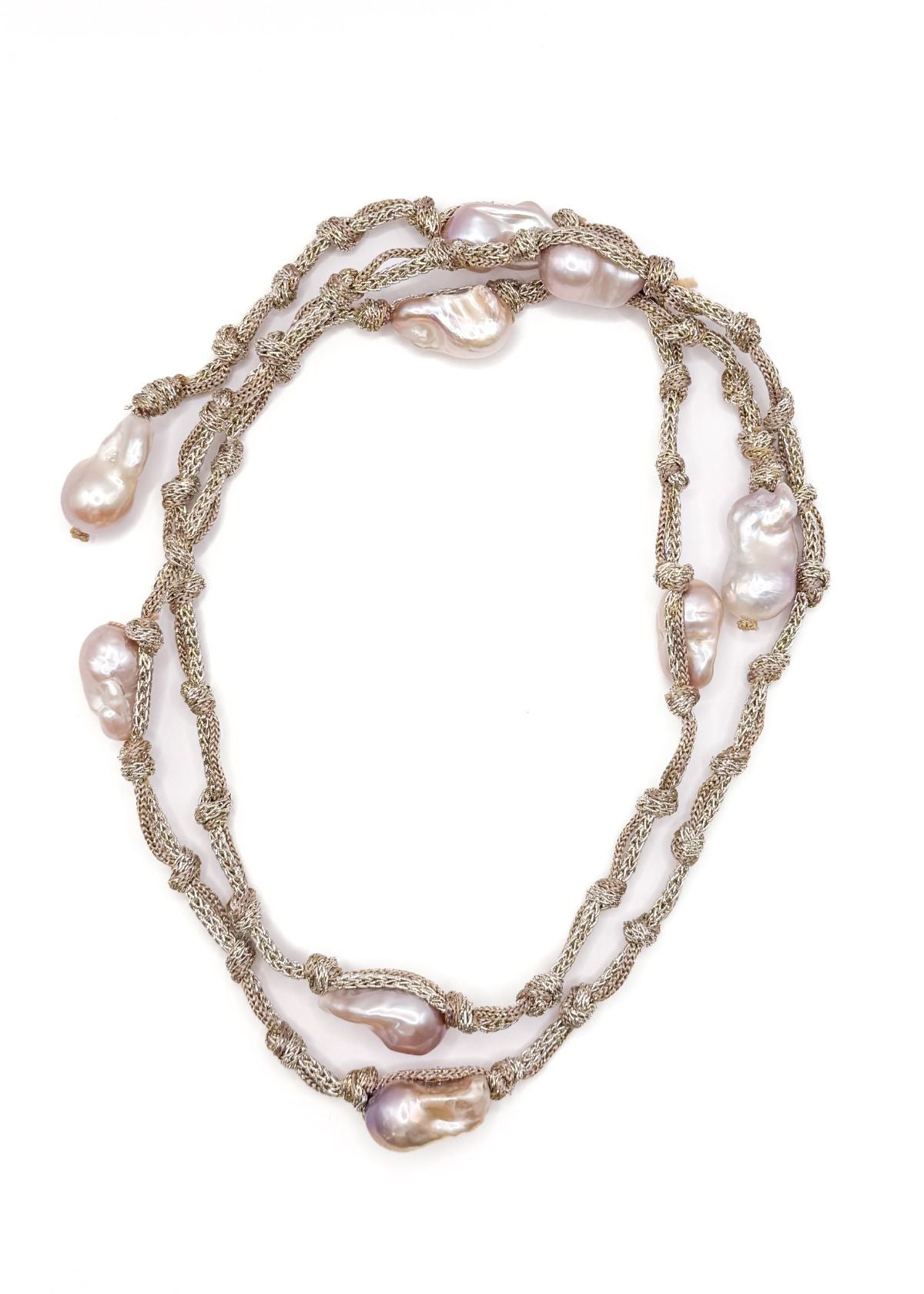 MELA Pink Baroque Pearl Lariat