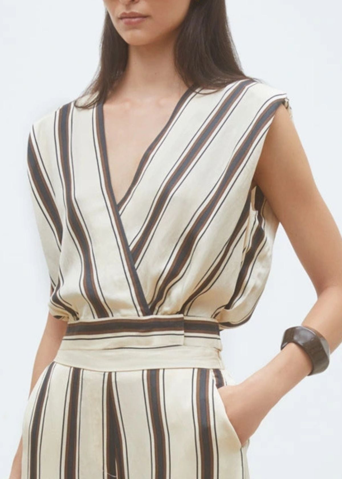 SUNCOO Loane Short striped top