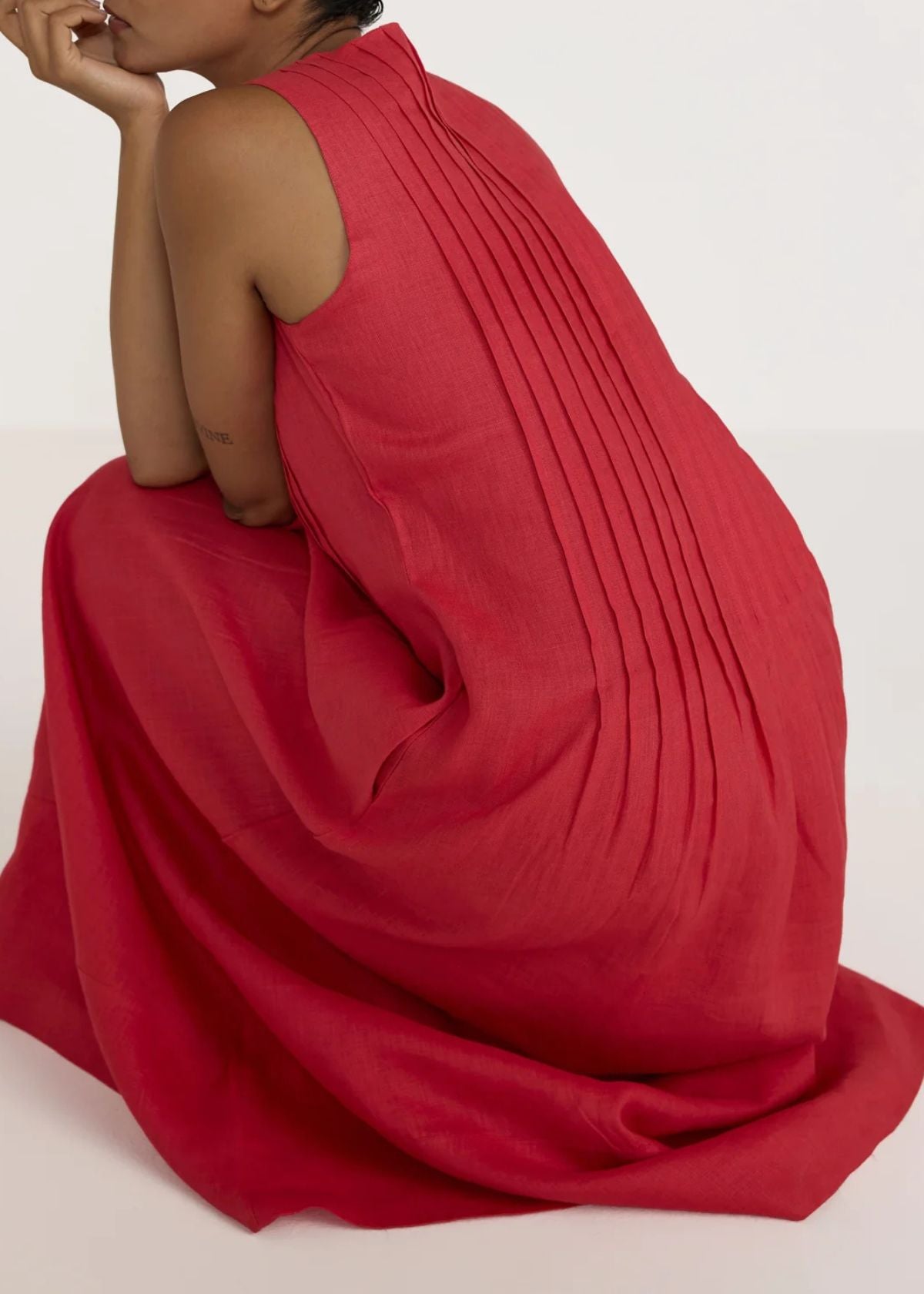 Laude the Label Pleated Maxi Dress - Poppy