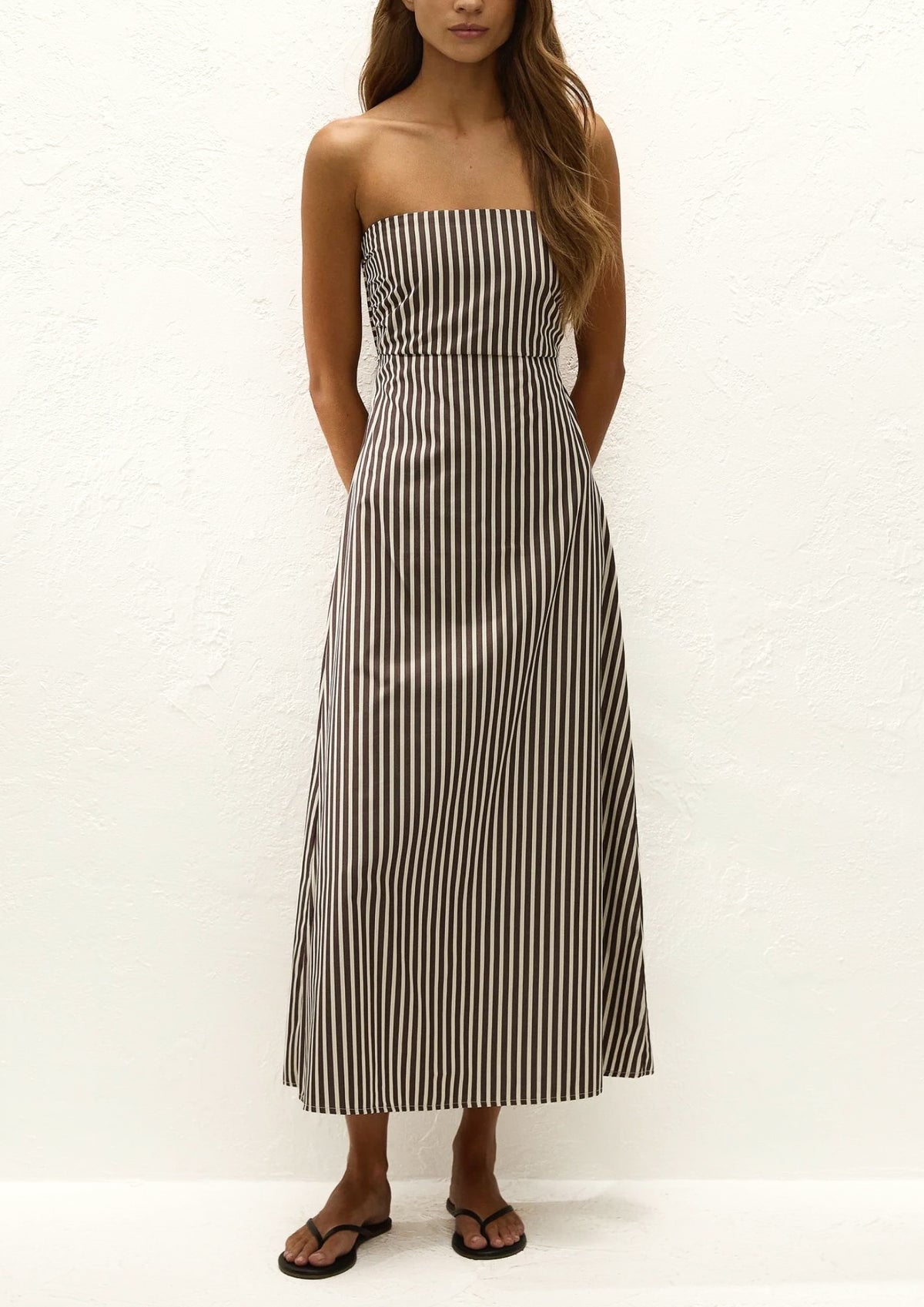 FAITHFULL THE BRAND Casimiro Midi Dress - Rita Stripe Port