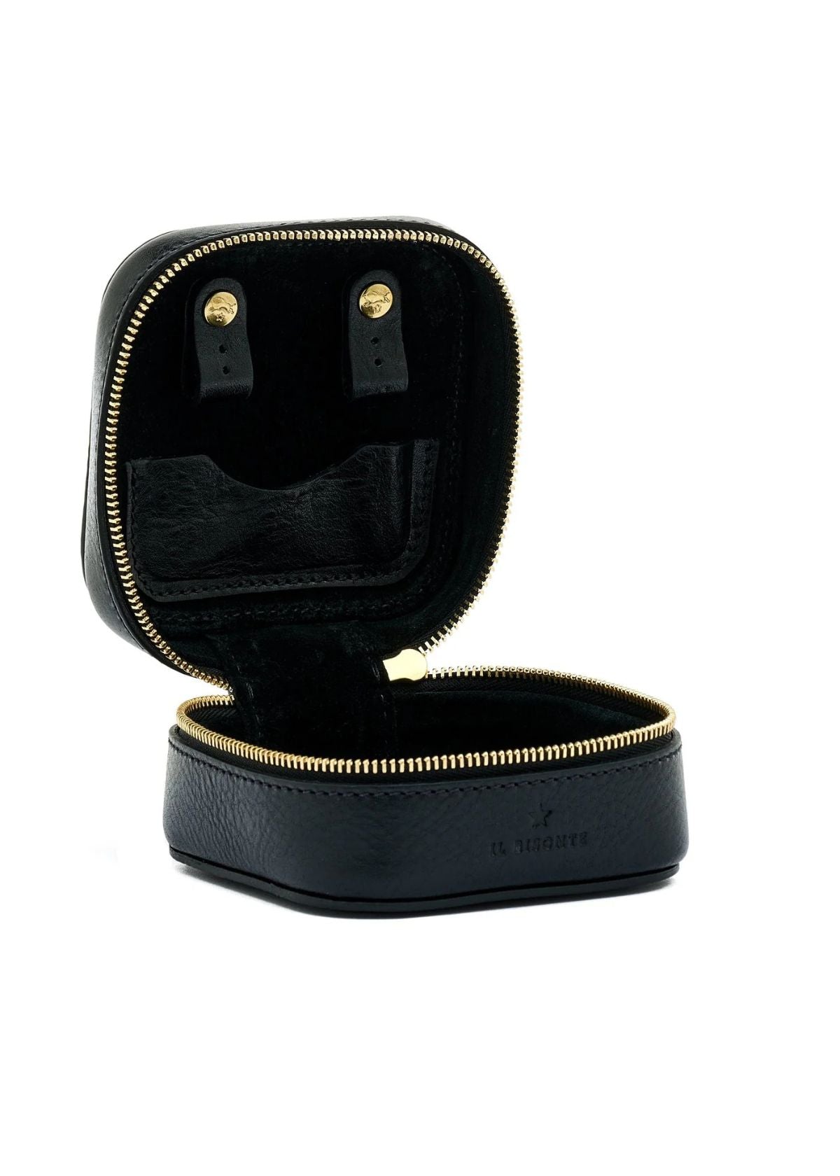 IL BISONTE Cowhide Jewelry Case - Black