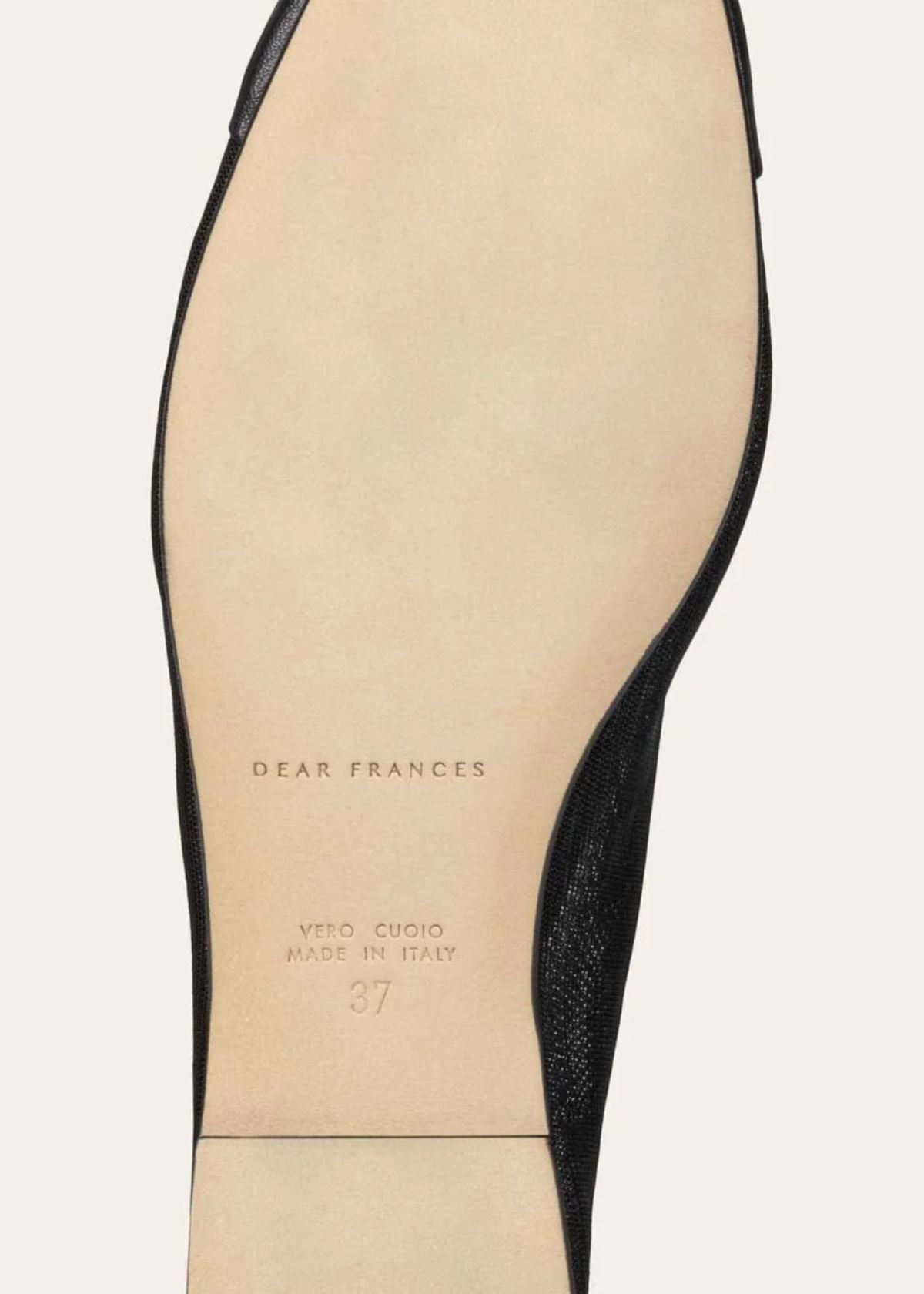 Dear Frances Gala Shoe with Toe Cap - Black Mesh