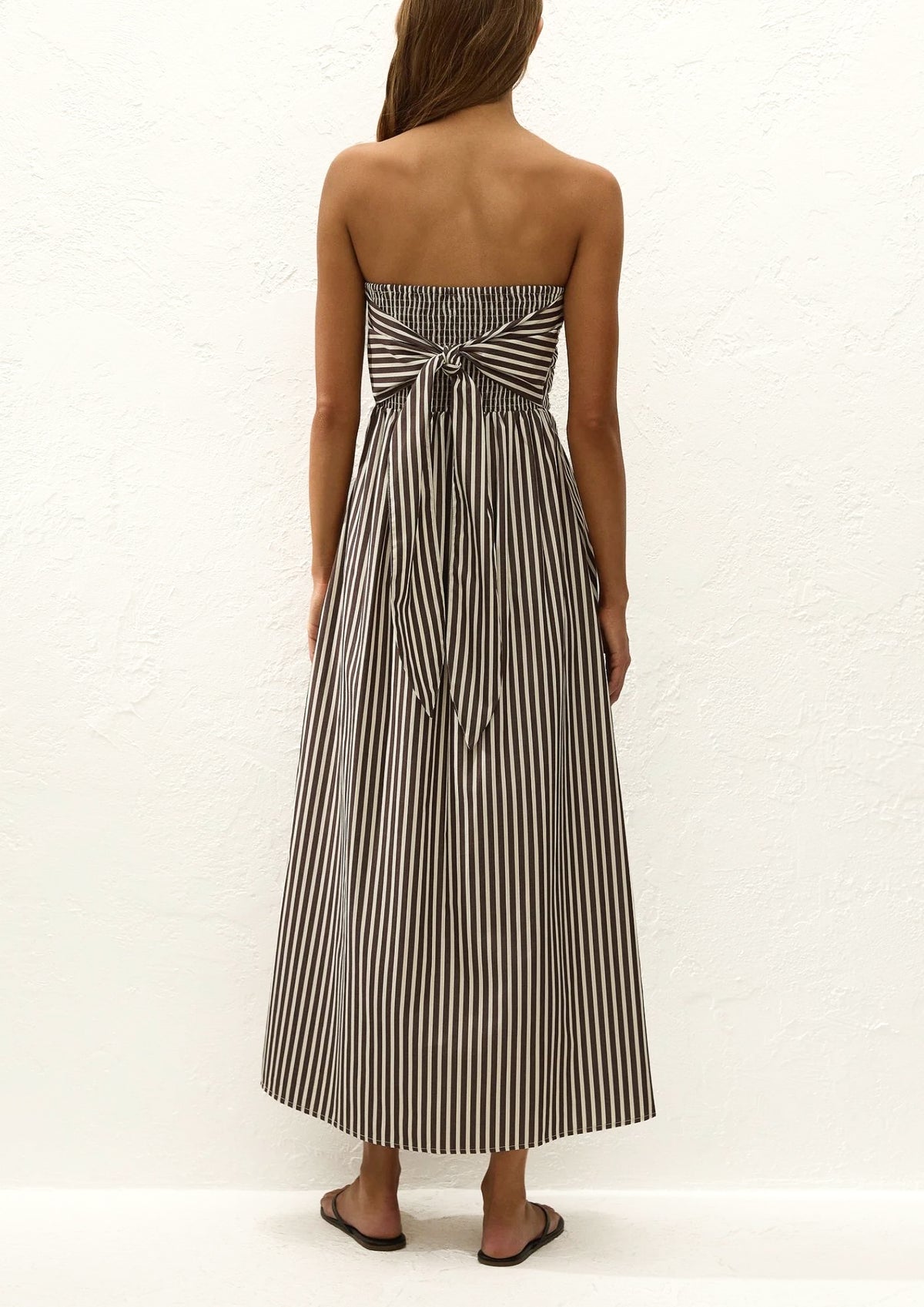 FAITHFULL THE BRAND Casimiro Midi Dress - Rita Stripe Port