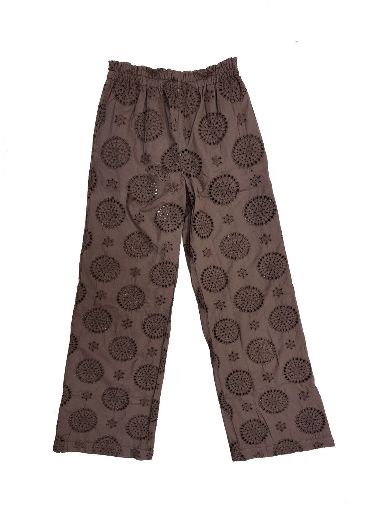 Caliban Eyelet Pant - Brown