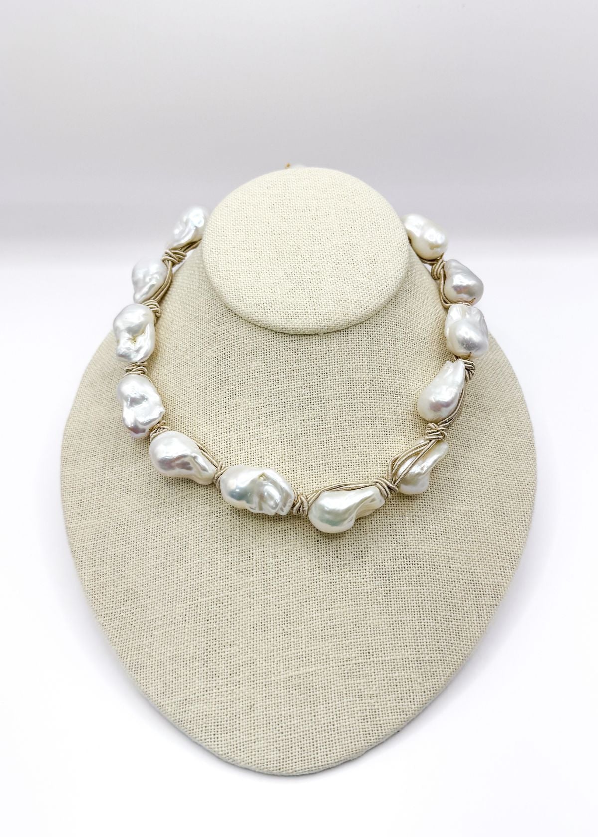 MELA Gold Baroque Pearl Necklace
