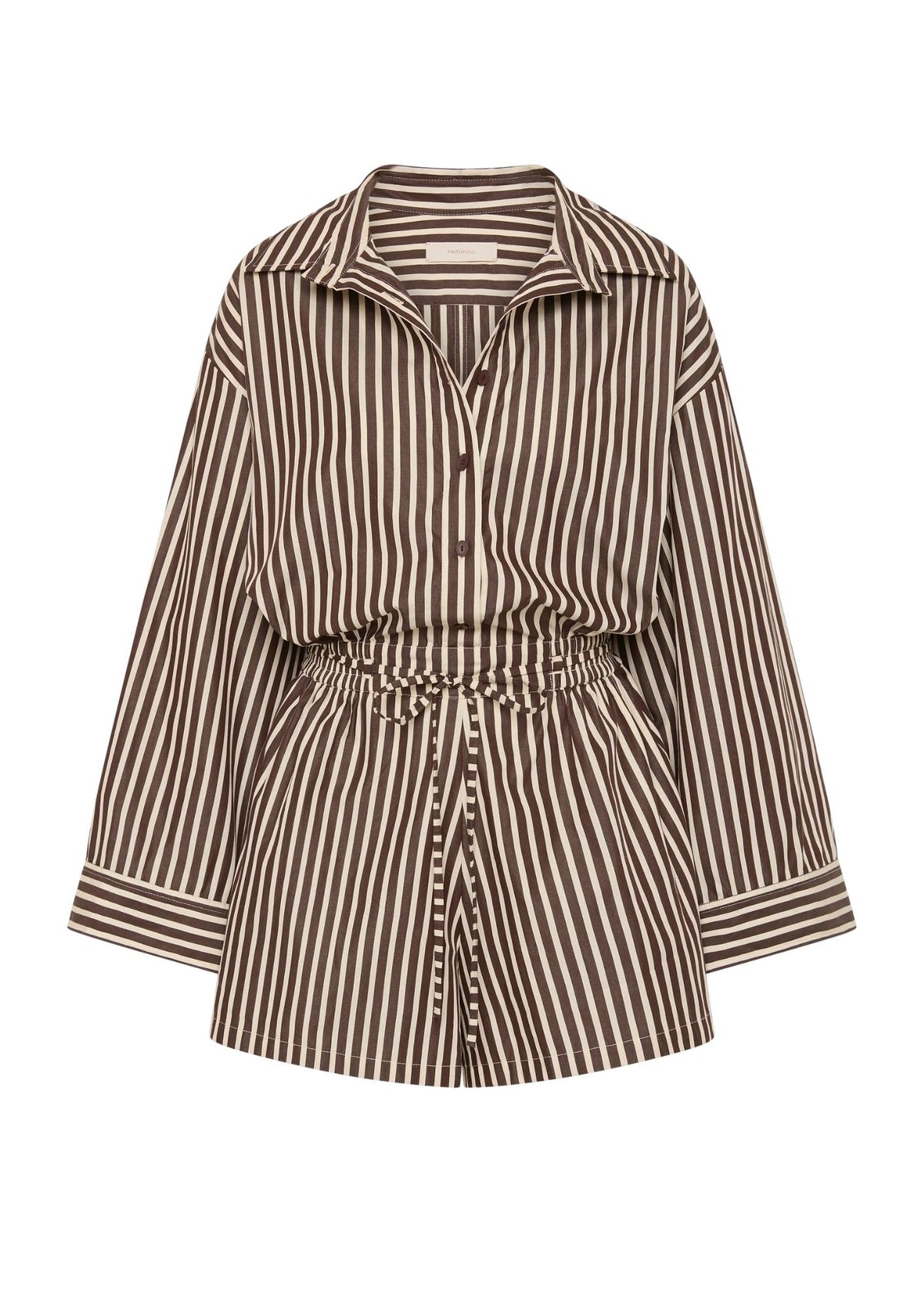 FAITHFULL THE BRAND Belas Playsuit - Rita Stripe Port
