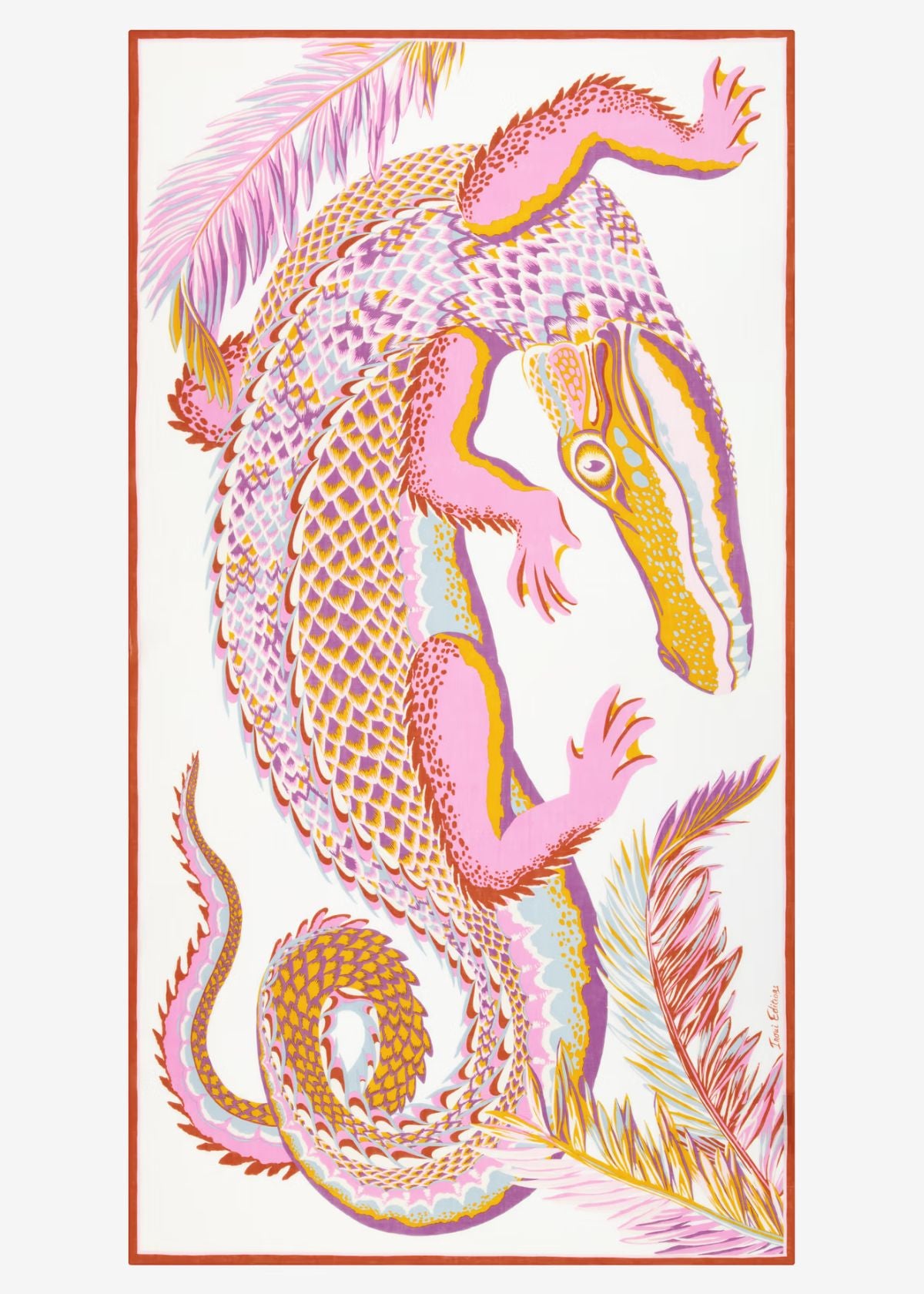 INOUI EDITIONS Scarf 100 Croco - White