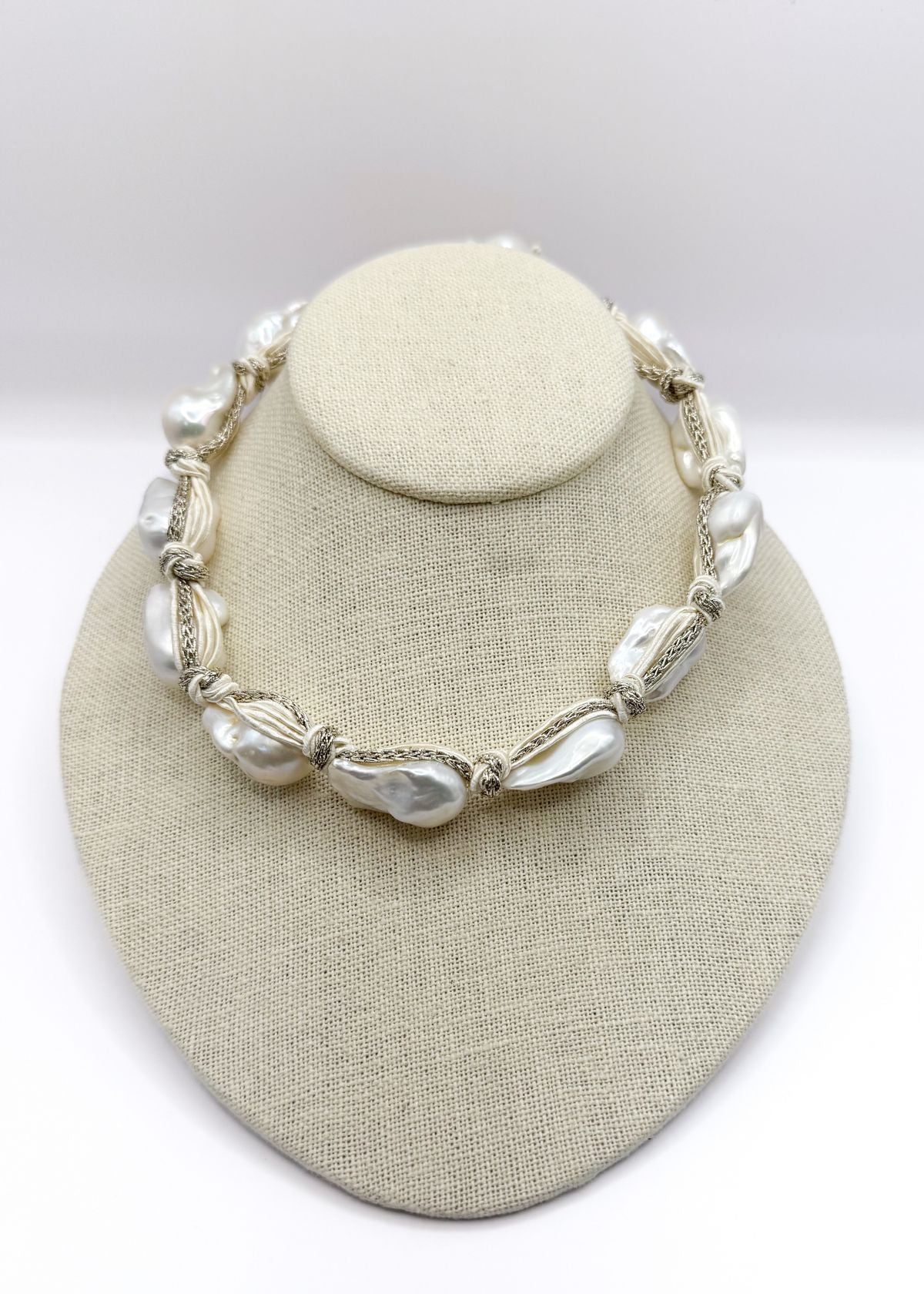 MELA Sand Baroque Pearl Necklace
